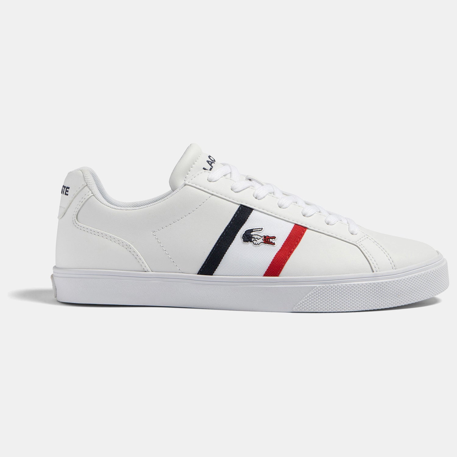 Lacoste Sapatilhas Sneakers Shoes Lerond Pro Lea Whi Nvy Re Branco Navy Vermelho_shot1