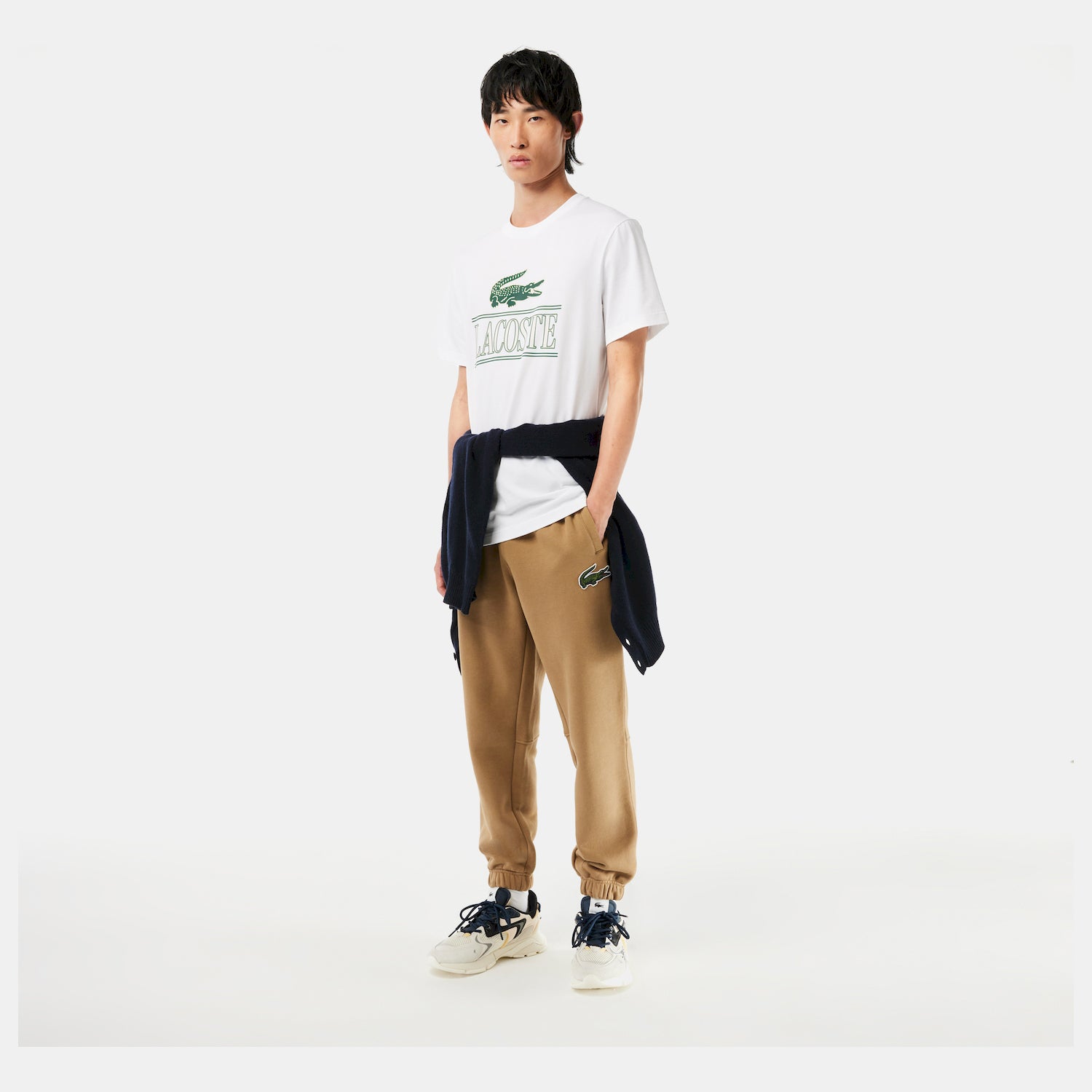 Lacoste T Shirt Th1218 White Branco_shot3