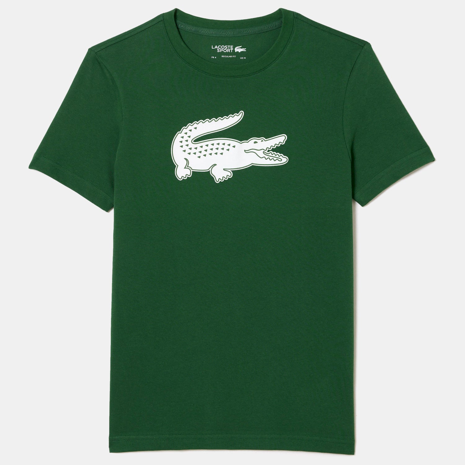 Lacoste T Shirt Th2042 Green Whit Verde Branco_shot4