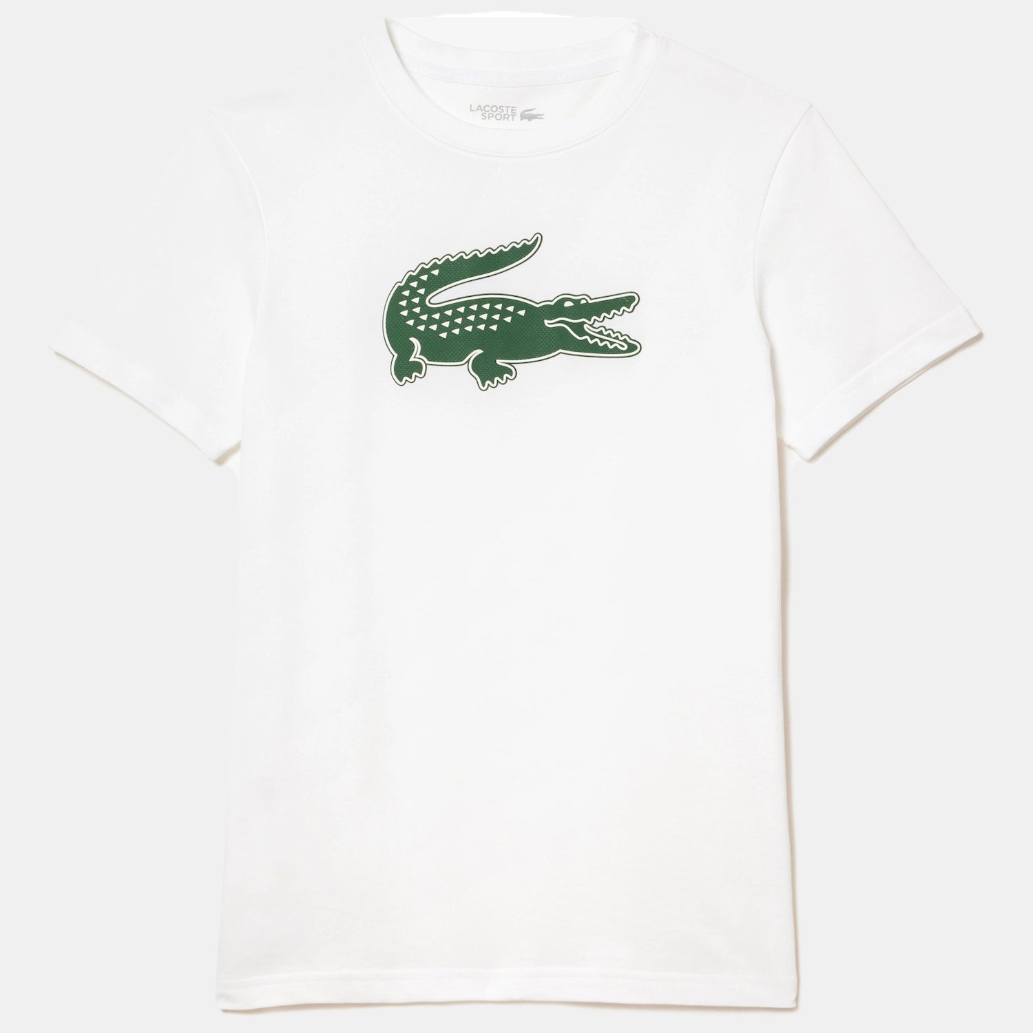Lacoste T Shirt Th2042 Whi Green Branco Verde_shot4