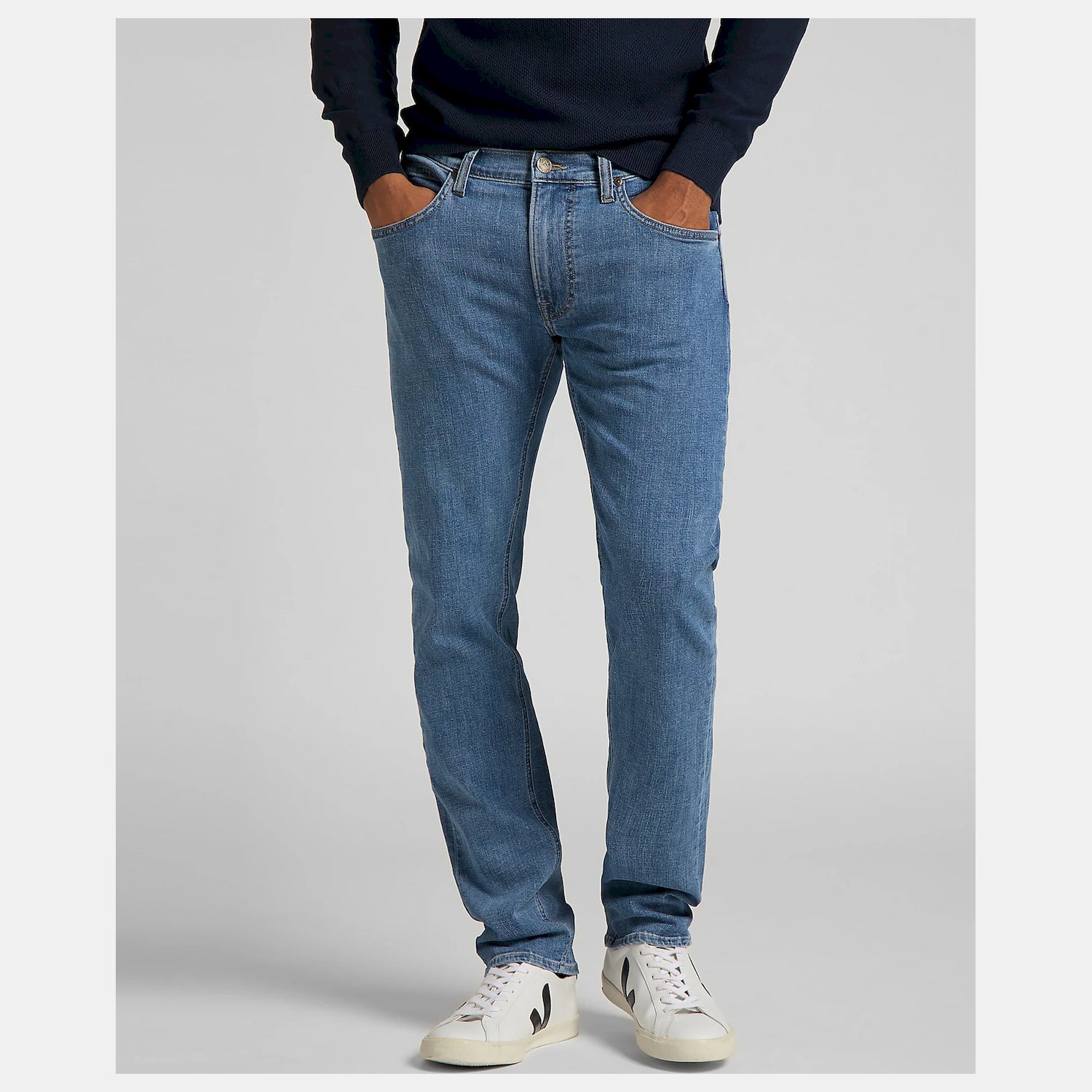 Lee Calcas Trousers El707nlwl Med. Wash Medium Wash_shot1