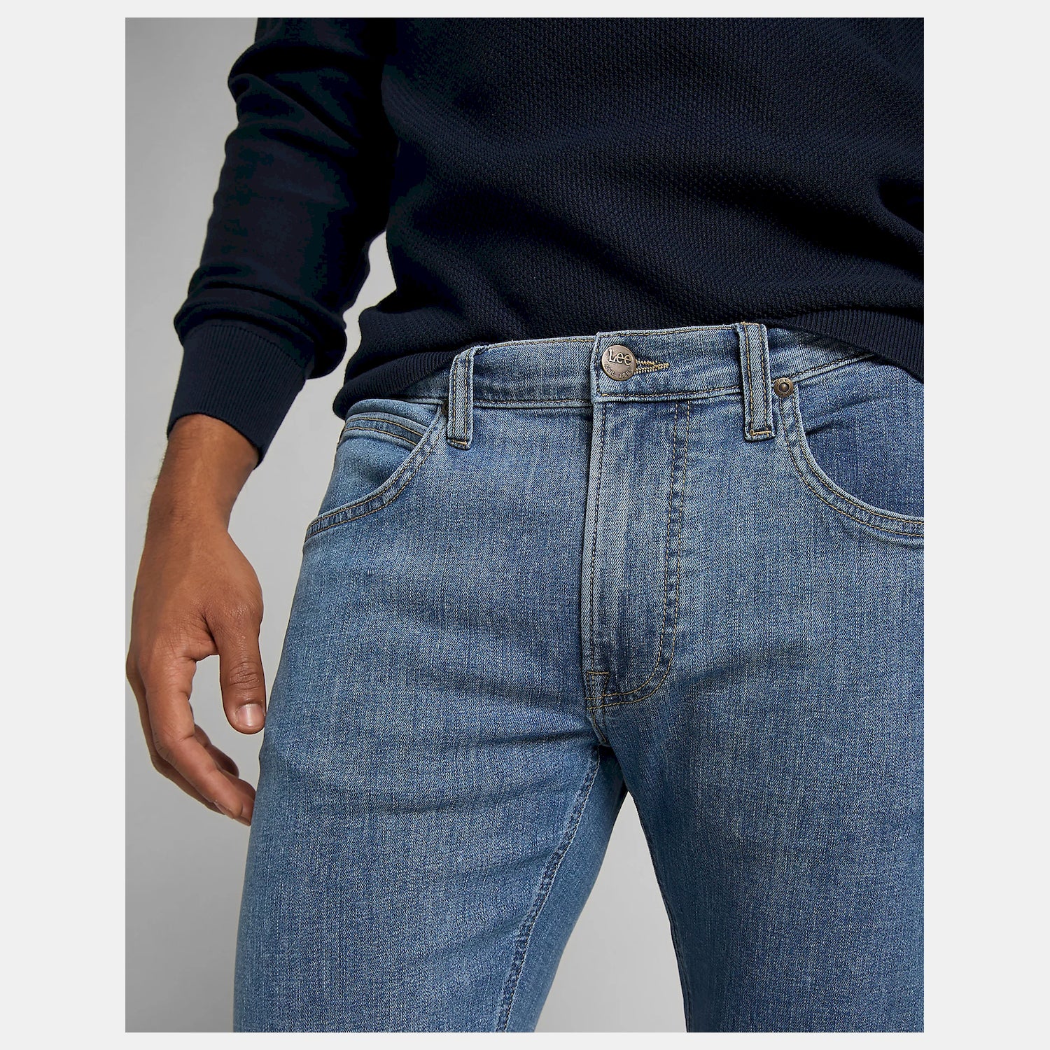 Lee Calcas Trousers El707nlwl Med. Wash Medium Wash_shot5