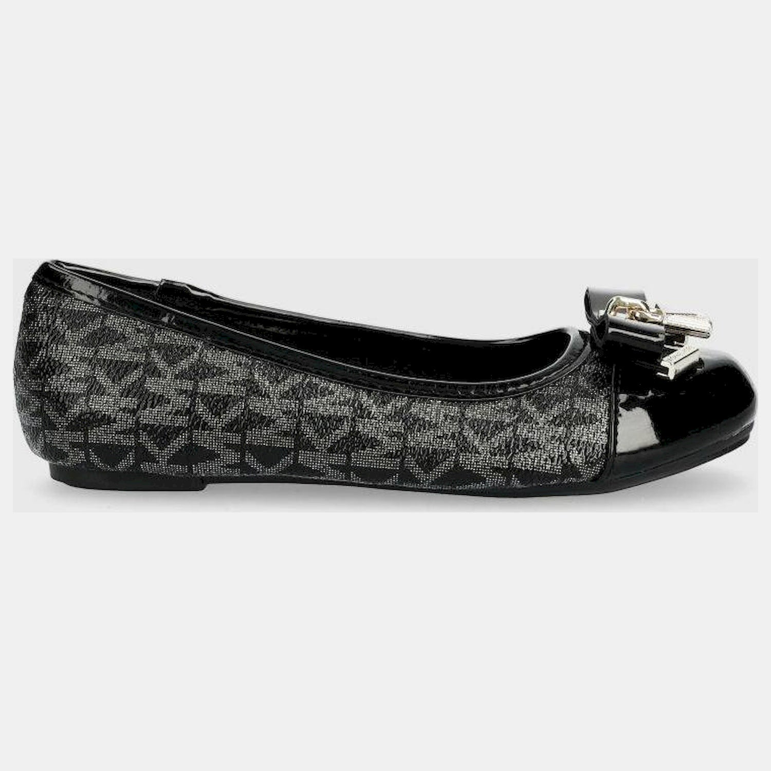 Michael Kors Sabrinas Ballet Flats Kenya Lock Black.logo Preto_shot1