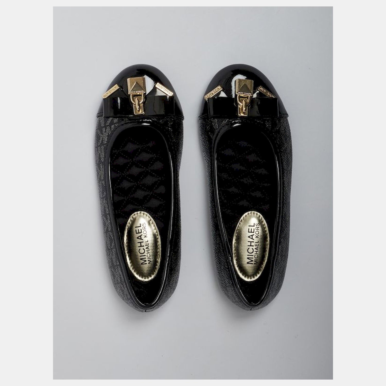 Michael Kors Sabrinas Ballet Flats Kenya Lock Black.logo Preto_shot2