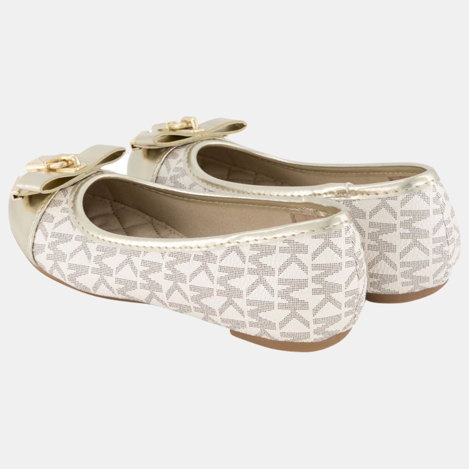 Michael Kors Sabrinas Ballet Flats Kenya Lock Gold.logo Gold_shot1