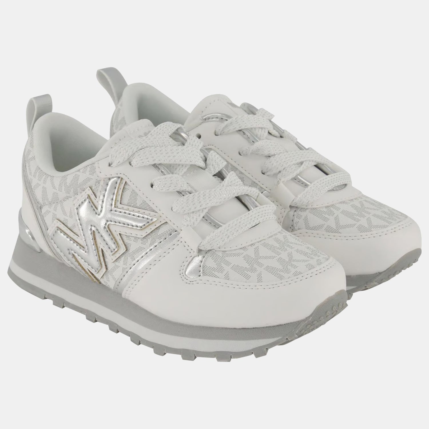 Michael Kors Sapatilhas Sneakers Shoes Billie Dash Whi Silver Branco Prateado_shot1