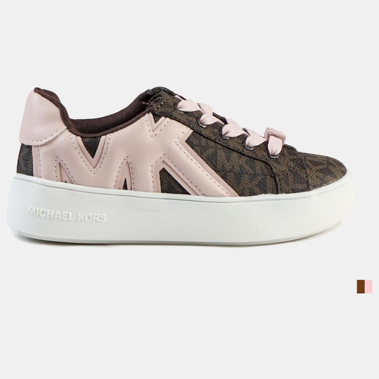 Michael Kors Sapatilhas Sneakers Shoes Jordana Airin Brown Pink Castanho Rosa_shot1