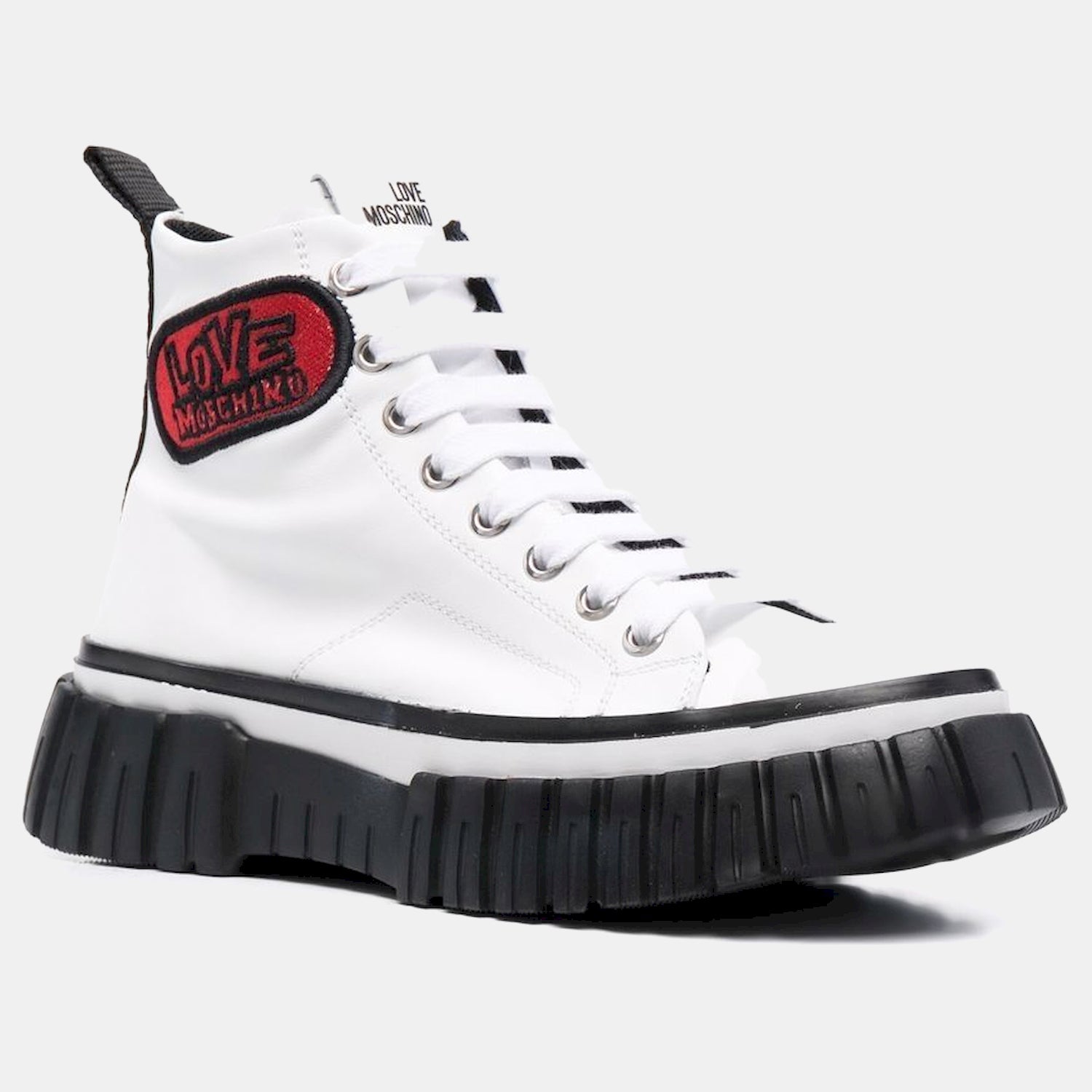 Moschino Botas Boots Ja15635g1f Whi Black Branco Preto_shot3