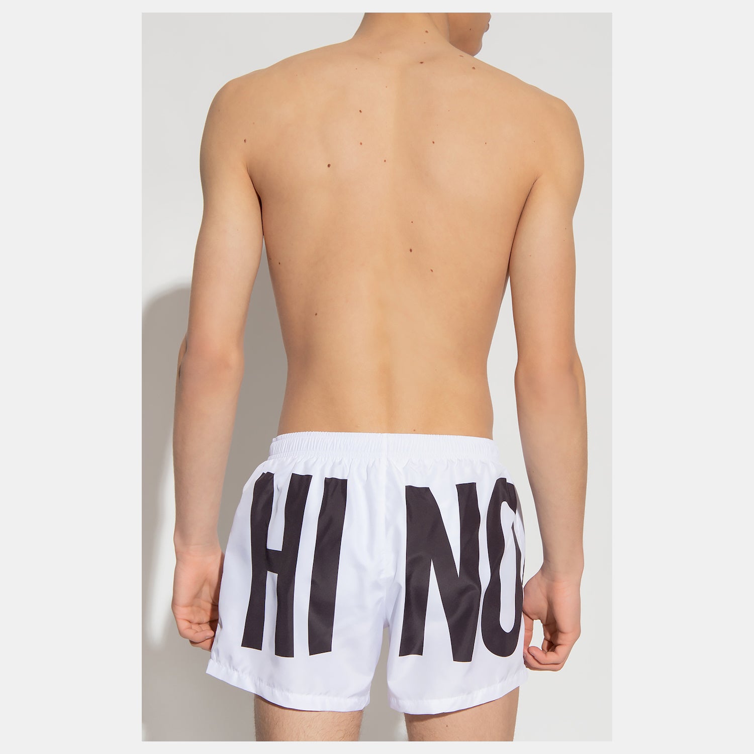 Moschino Calcao De Banho Swim Shorts A4286 9308 Whi Black Branco Preto_shot2