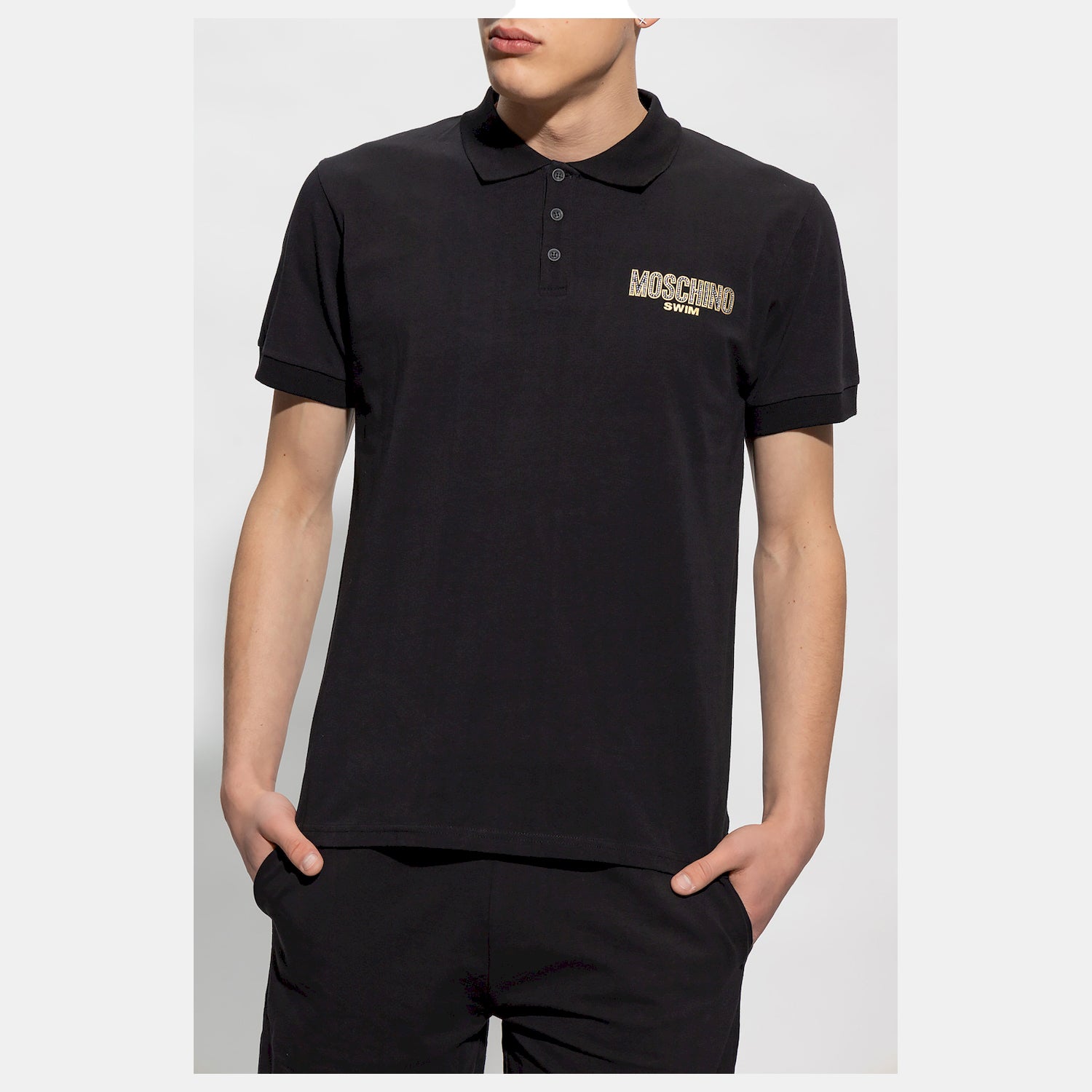 Moschino Polo A1608 9411 Black Preto_shot2