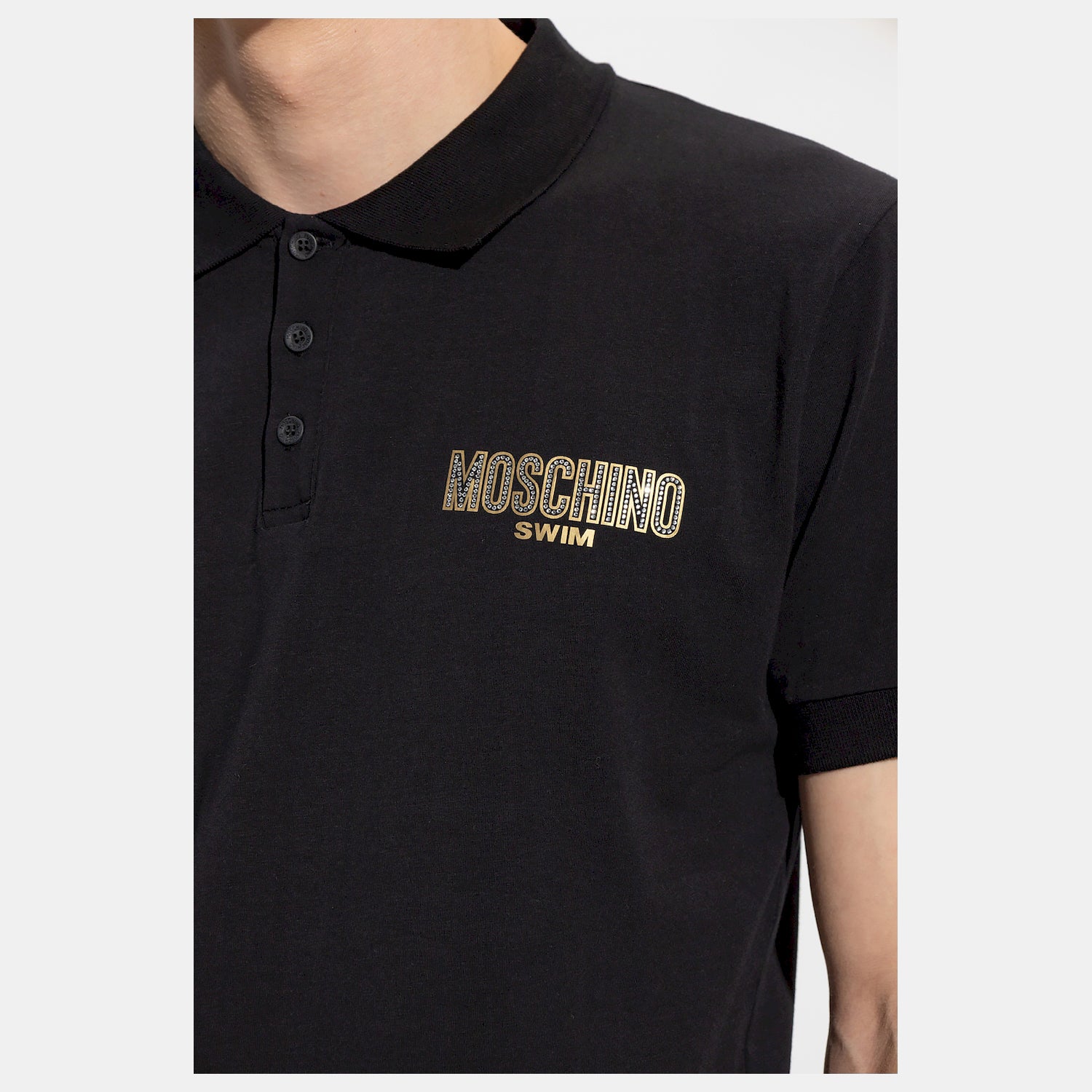 Moschino Polo A1608 9411 Black Preto_shot4