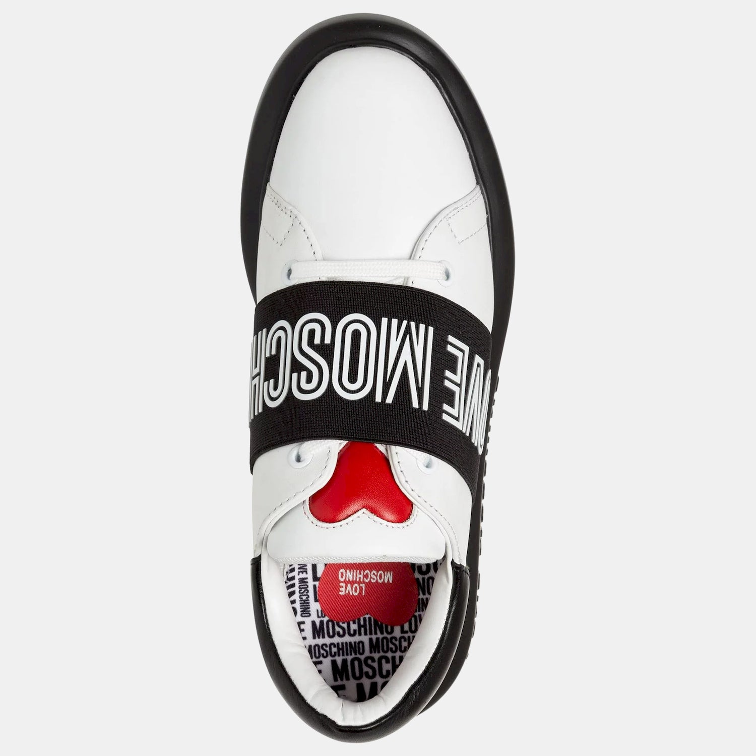 Moschino Sapatilhas Sneakers Shoes Ja15104 Whi Black Branco Preto_shot3