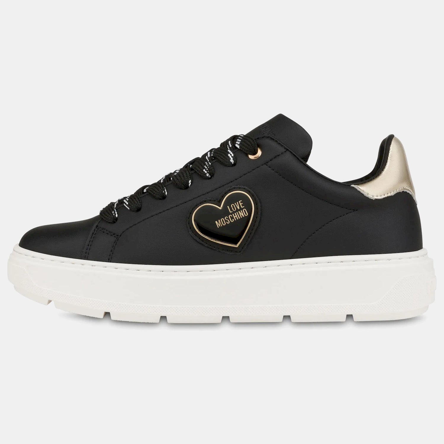 Moschino Sapatilhas Sneakers Shoes Ja15384 Blk Platin Preto Platin_shot2