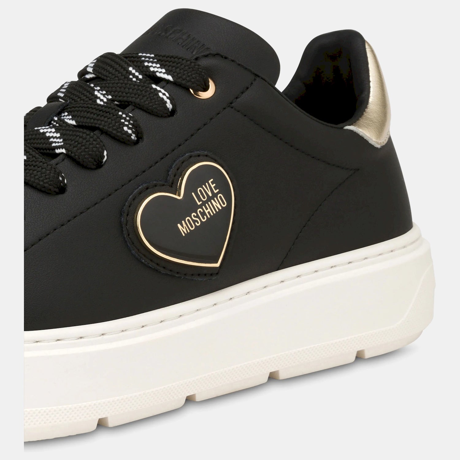 Moschino Sapatilhas Sneakers Shoes Ja15384 Blk Platin Preto Platin_shot4
