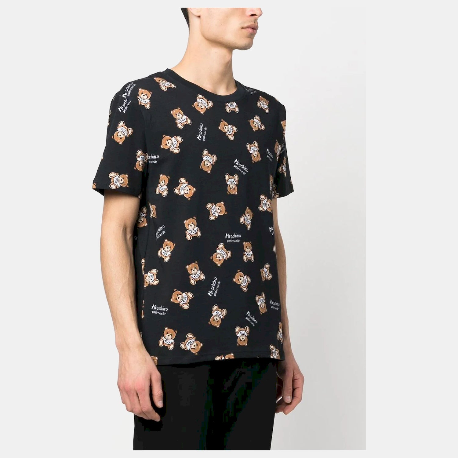 Moschino T Shirt A0702 4417 Blk Multi Preto Multicolor_shot1