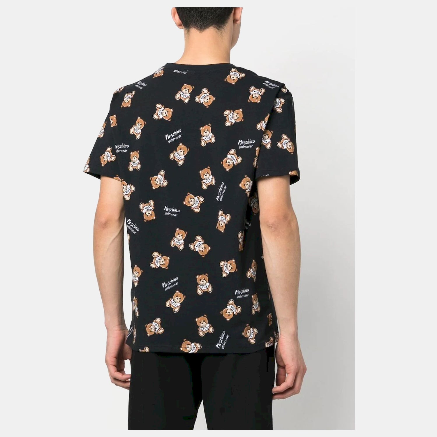 Moschino T Shirt A0702 4417 Blk Multi Preto Multicolor_shot3