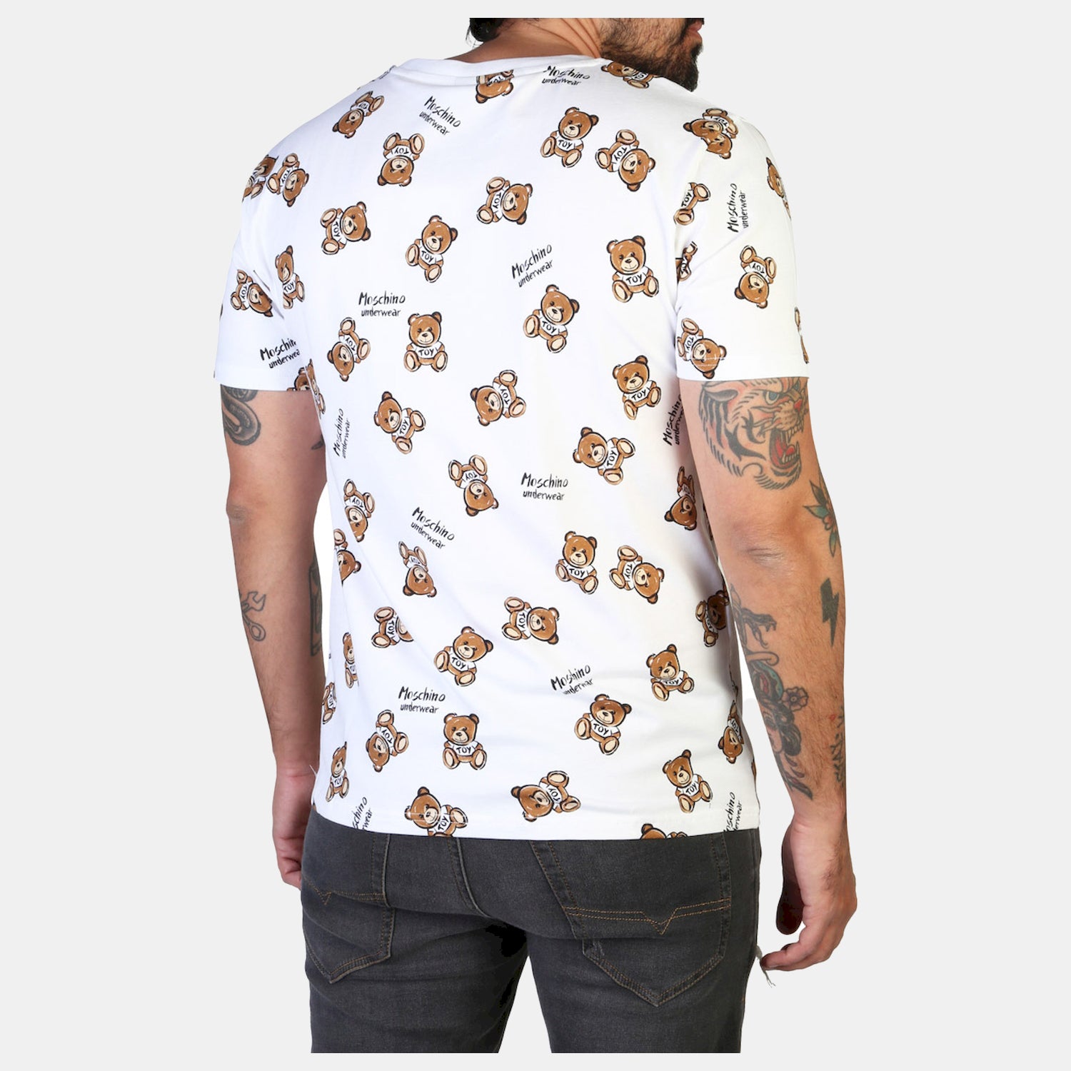 Moschino T Shirt A0702 4417 White Mult Branco Multi_shot2