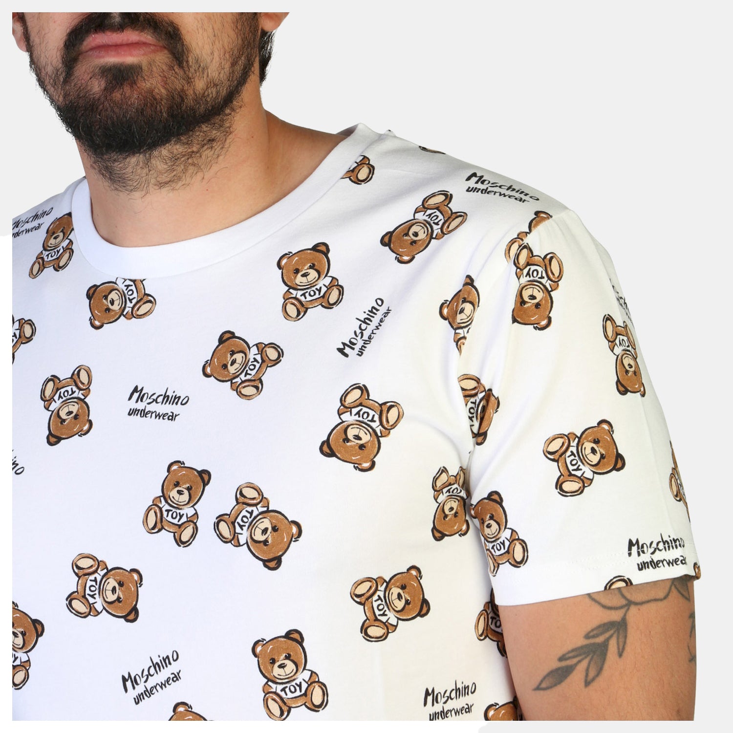 Moschino T Shirt A0702 4417 White Mult Branco Multi_shot3