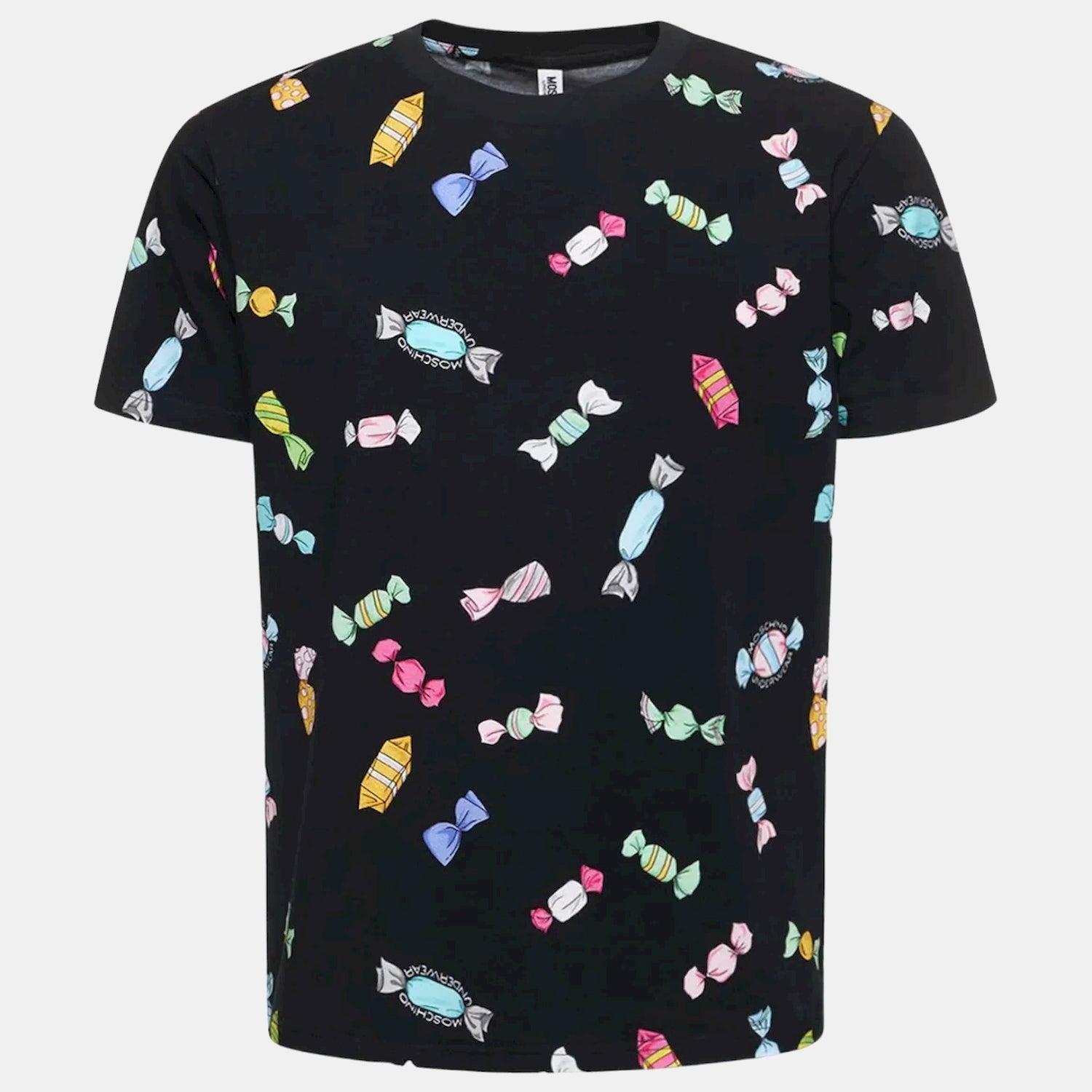 Moschino T Shirt A0704 4412 Blk Multi Preto Multicolor_shot3