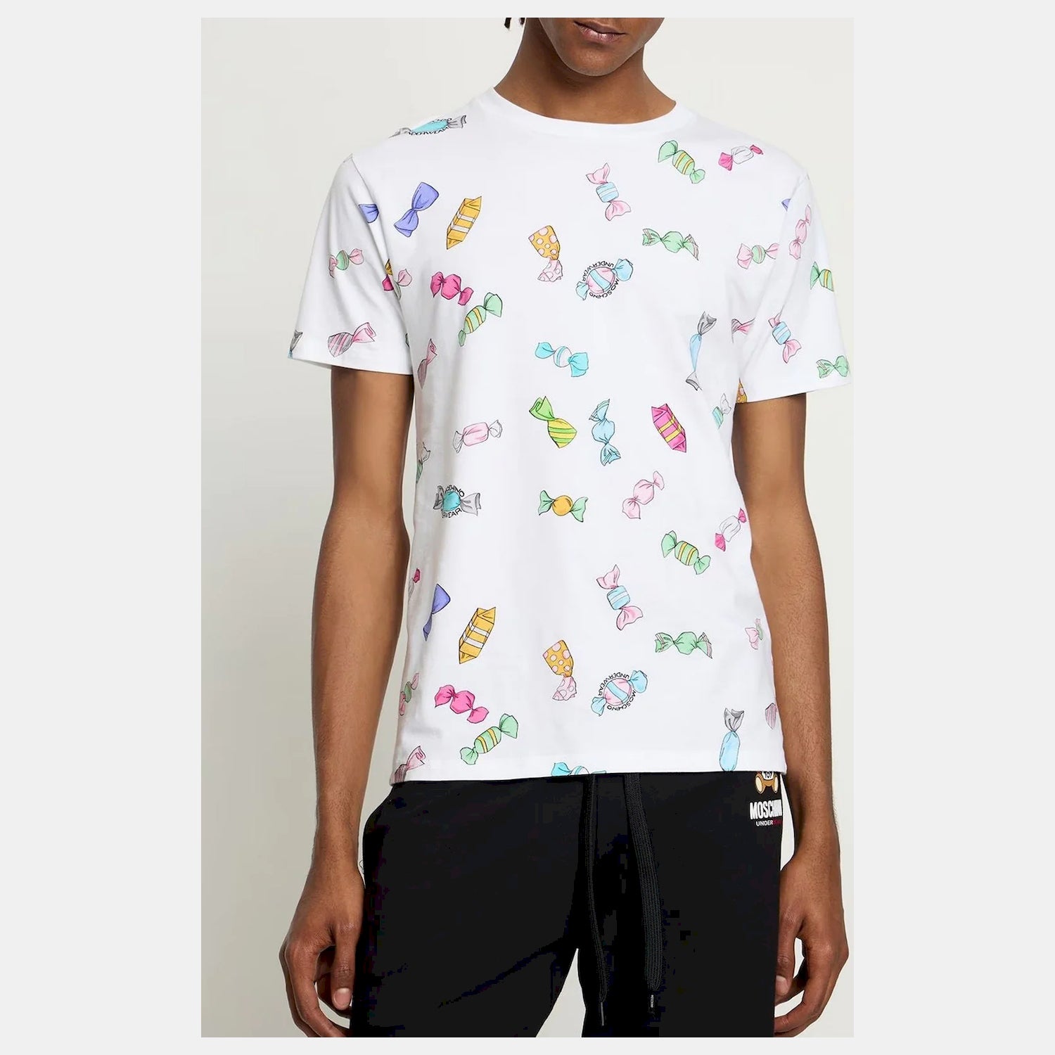 Moschino T Shirt A0704 4412 White Mult Branco Multi_shot1