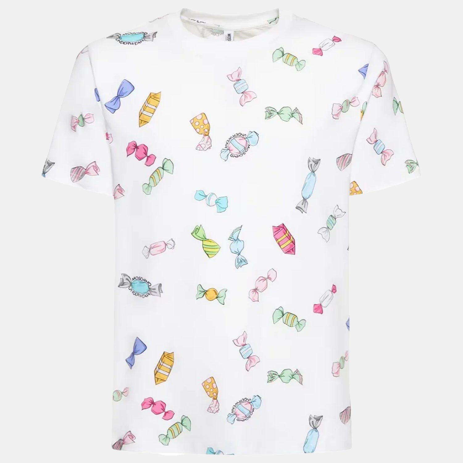 Moschino T Shirt A0704 4412 White Mult Branco Multi_shot3