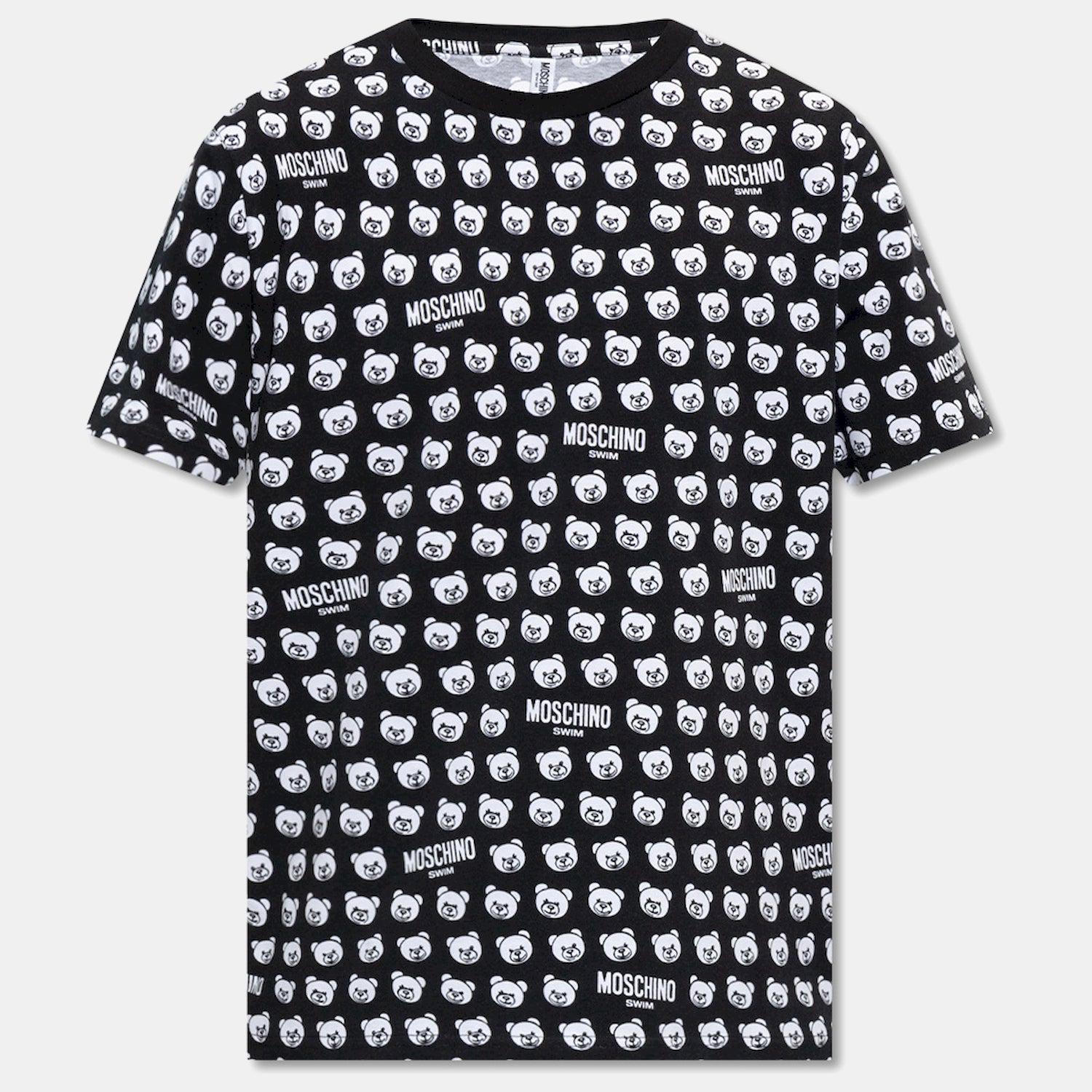 Moschino T Shirt A0708 9420 Blk White Preto Branco_shot1