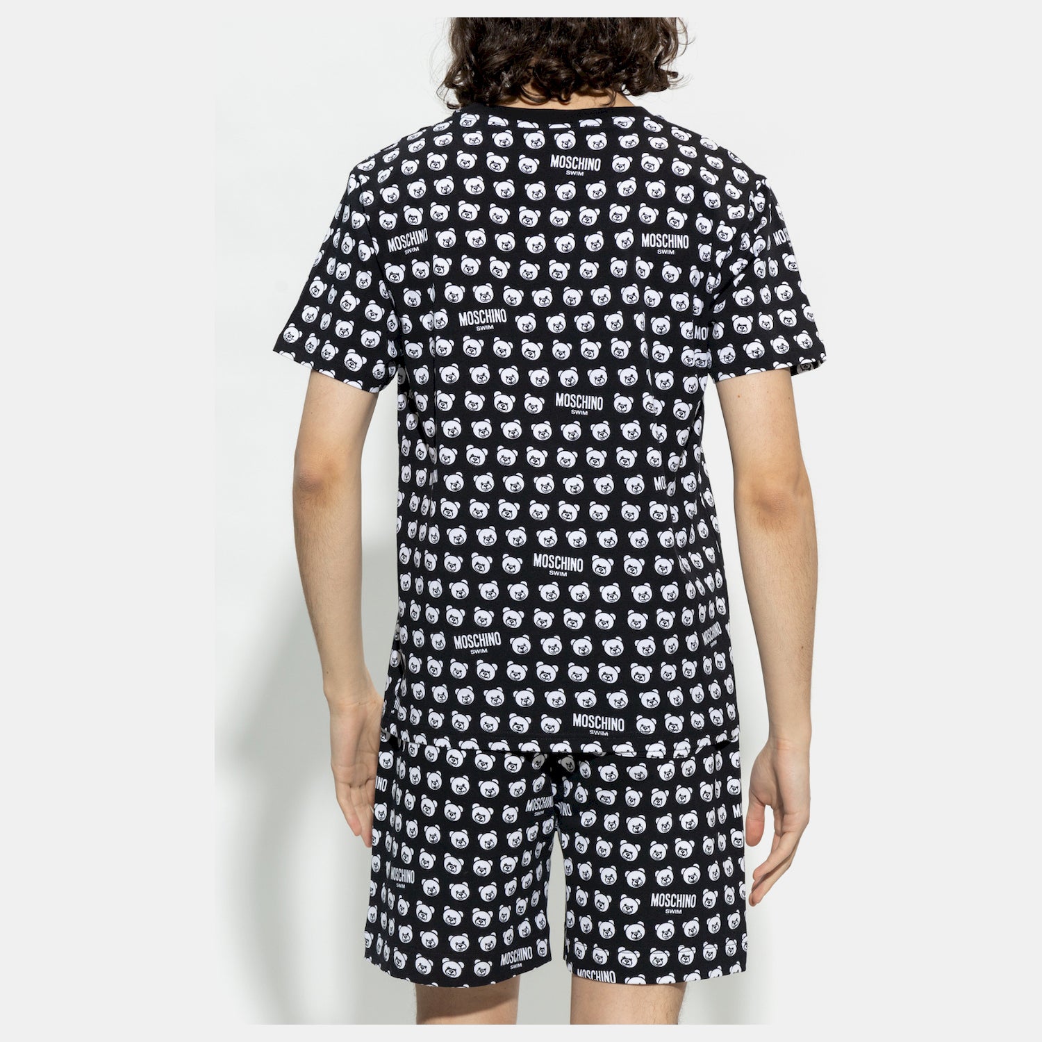 Moschino T Shirt A0708 9420 Blk White Preto Branco_shot3