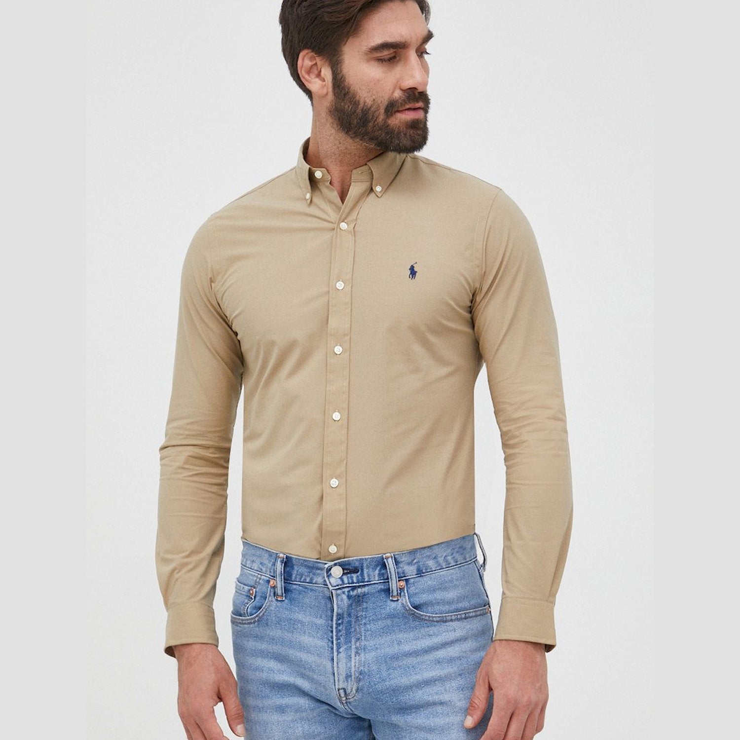 Ralph Lauren Camisa Shirt 710829424 Tan Tan_shot3