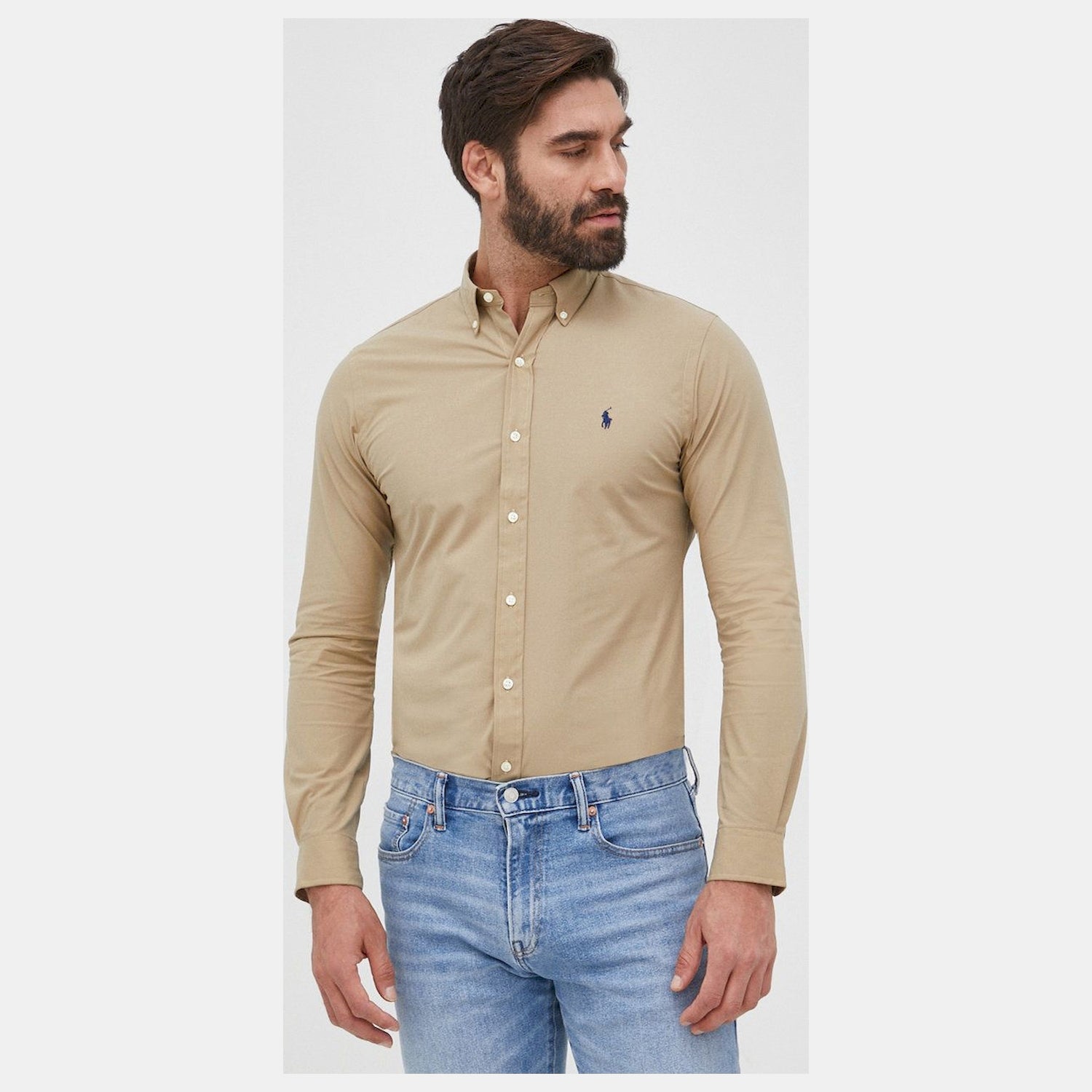 Ralph Lauren Camisa Shirt 710829424 Tan Tan_shot4