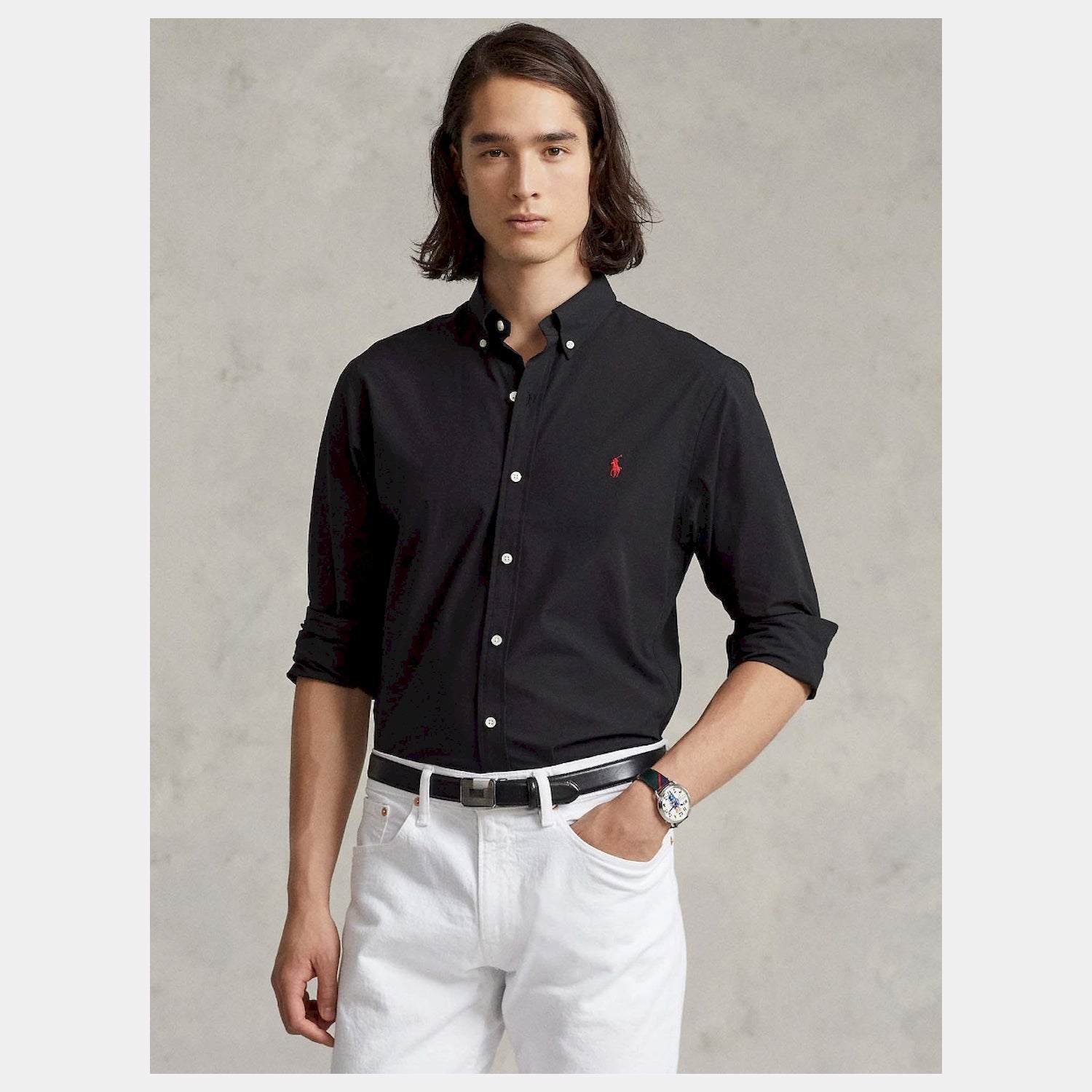 Ralph Lauren Camisa Shirt 710832480 Black Preto_shot3