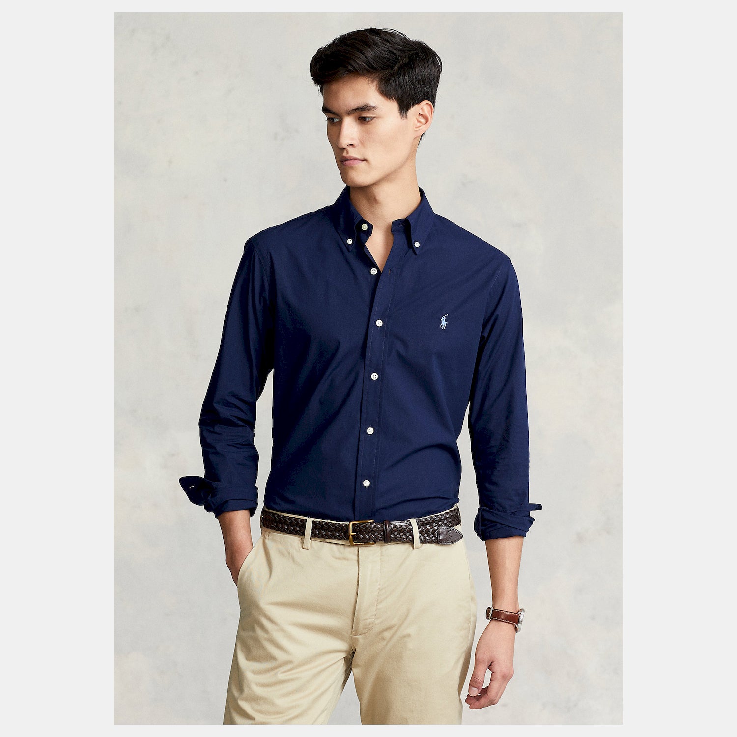 Ralph Lauren Camisa Shirt 710832480 Navy Navy_shot5