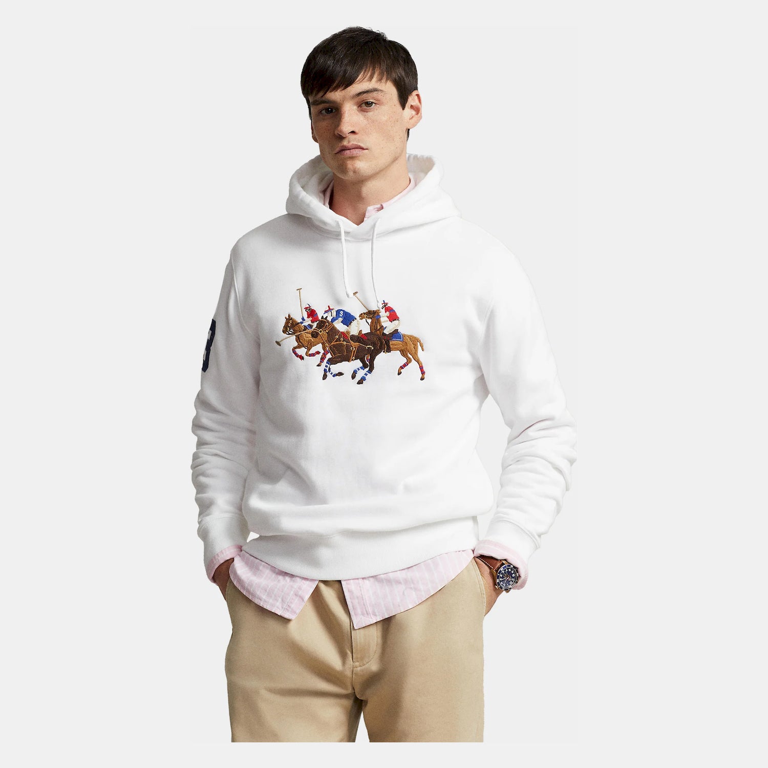 Ralph Lauren Camisola Hoodie 710935536 White Branco_shot3