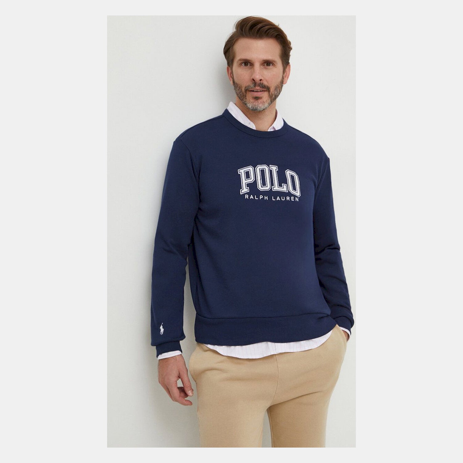 Ralph Lauren Camisola Sweat 710934715 Navy White Navy Branco_shot1