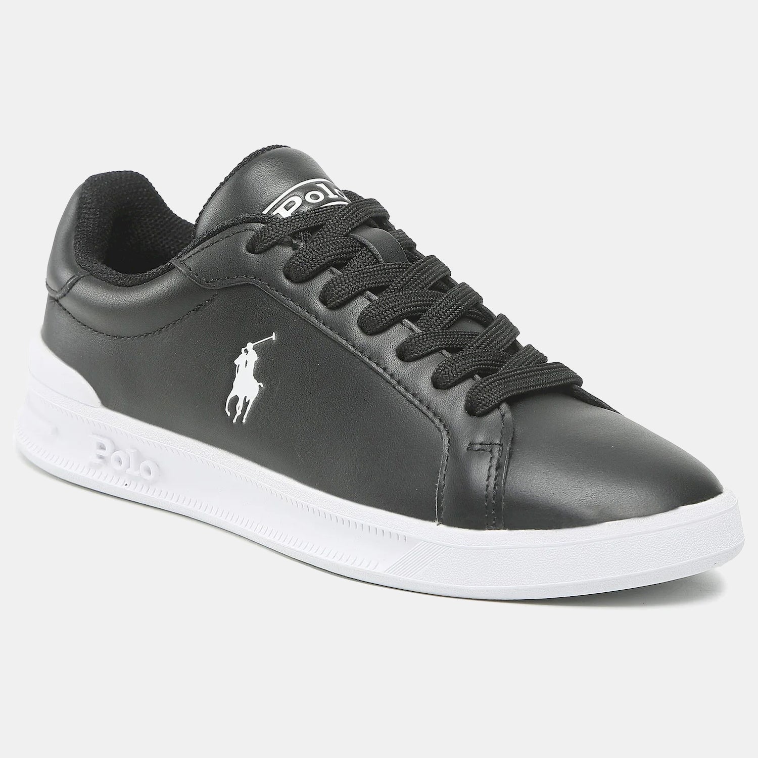 Ralph Lauren Sapatilhas Sneakers Shoes Hrtctii Sk Ath Blk White Preto Branco_shot5