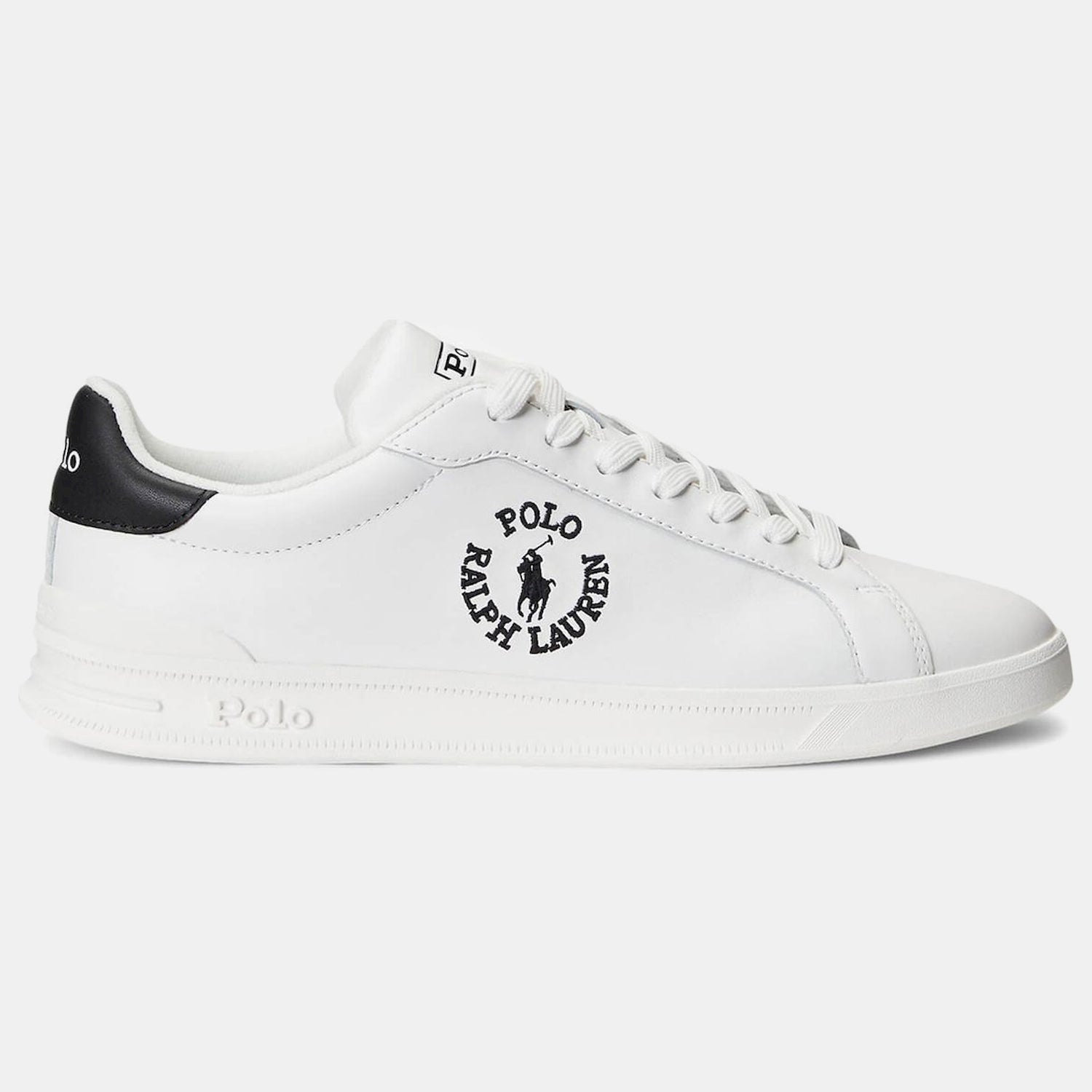 Ralph Lauren Sapatilhas Sneakers Shoes Hrtctii Sk Log Whi Black Branco Preto_shot1