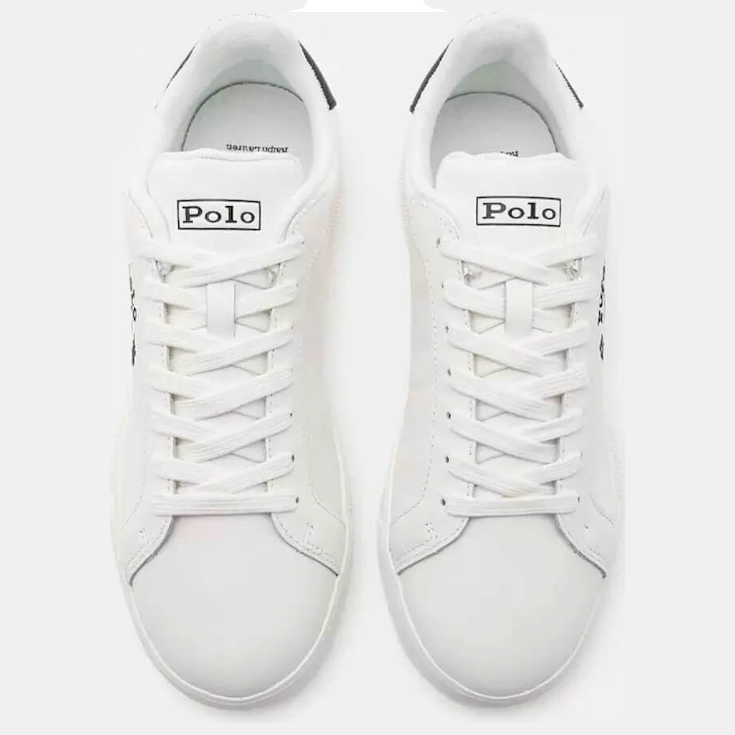 Ralph Lauren Sapatilhas Sneakers Shoes Hrtctii Sk Log Whi Black Branco Preto_shot4