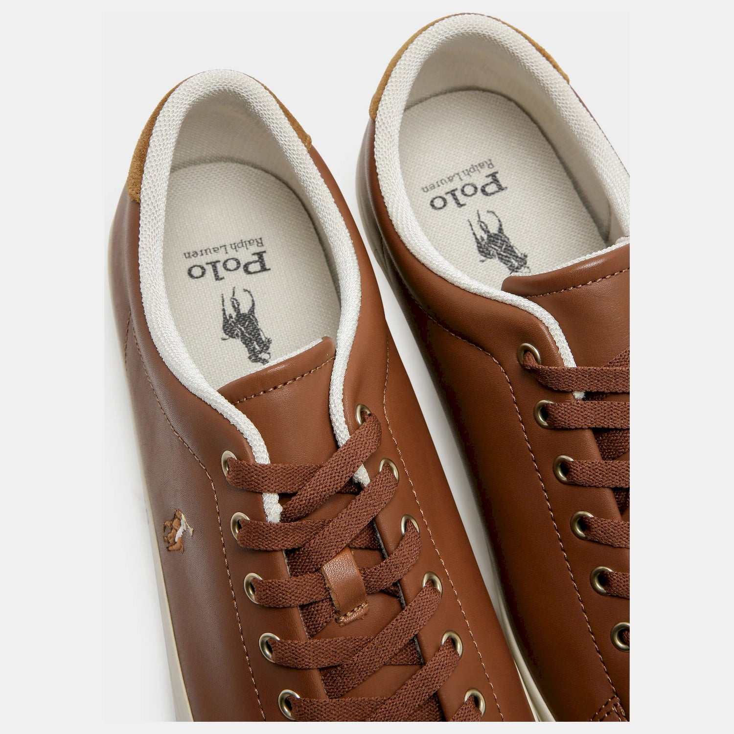 Ralph Lauren Sapatilhas Sneakers Shoes Longwood Leath Tan Tan_shot4