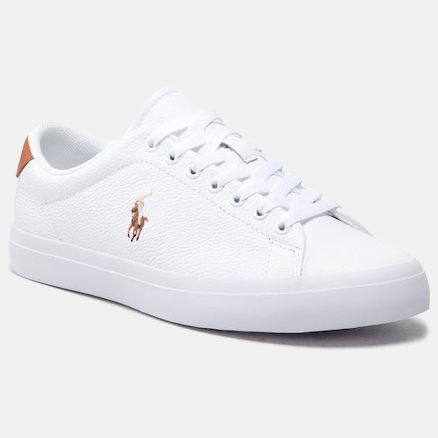 Ralph Lauren Sapatilhas Sneakers Shoes Longwood Sk Vl Whi Camel Branco Camel_shot4
