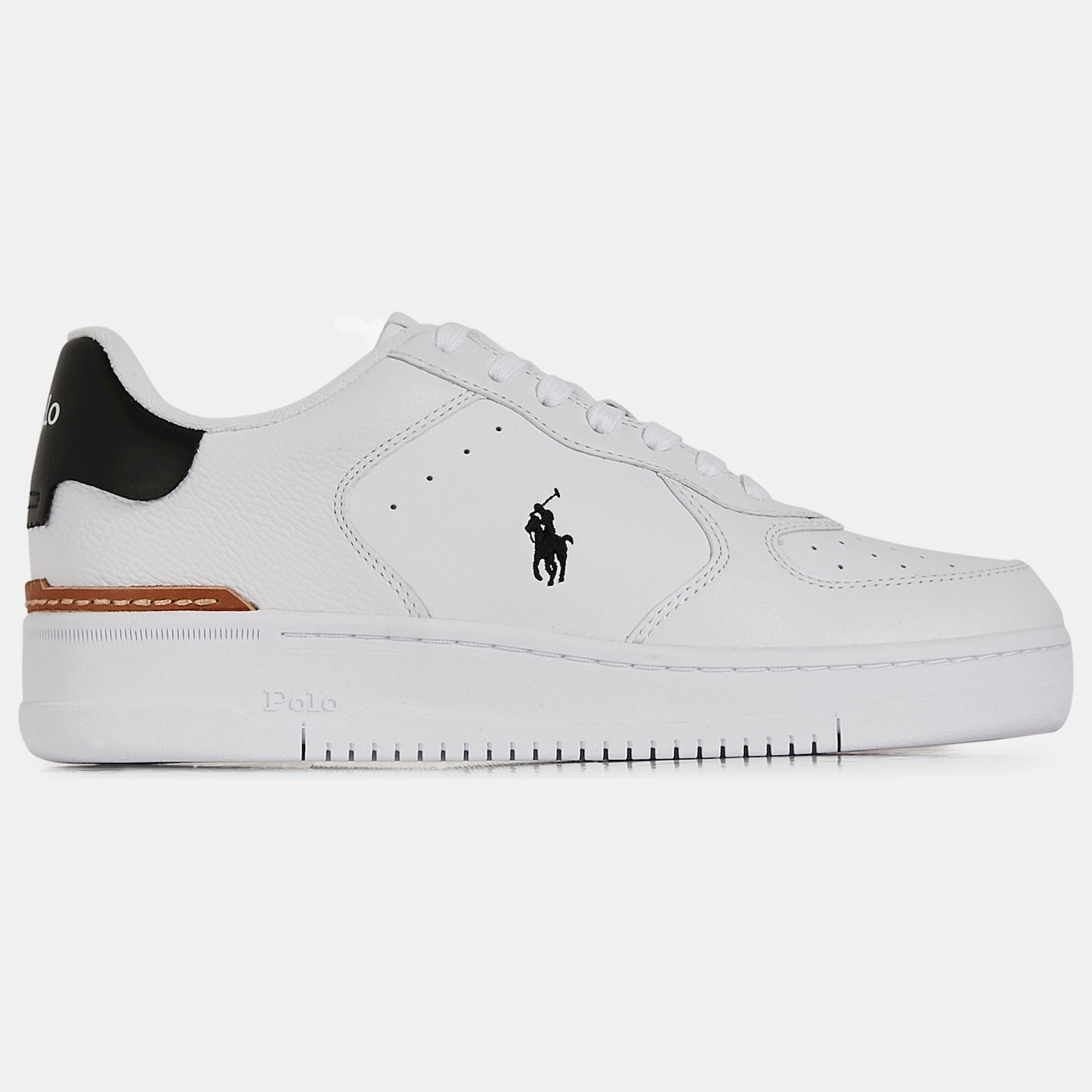 Ralph Lauren Sapatilhas Sneakers Shoes Masters Crt Sk Whi Black Branco Preto_shot1