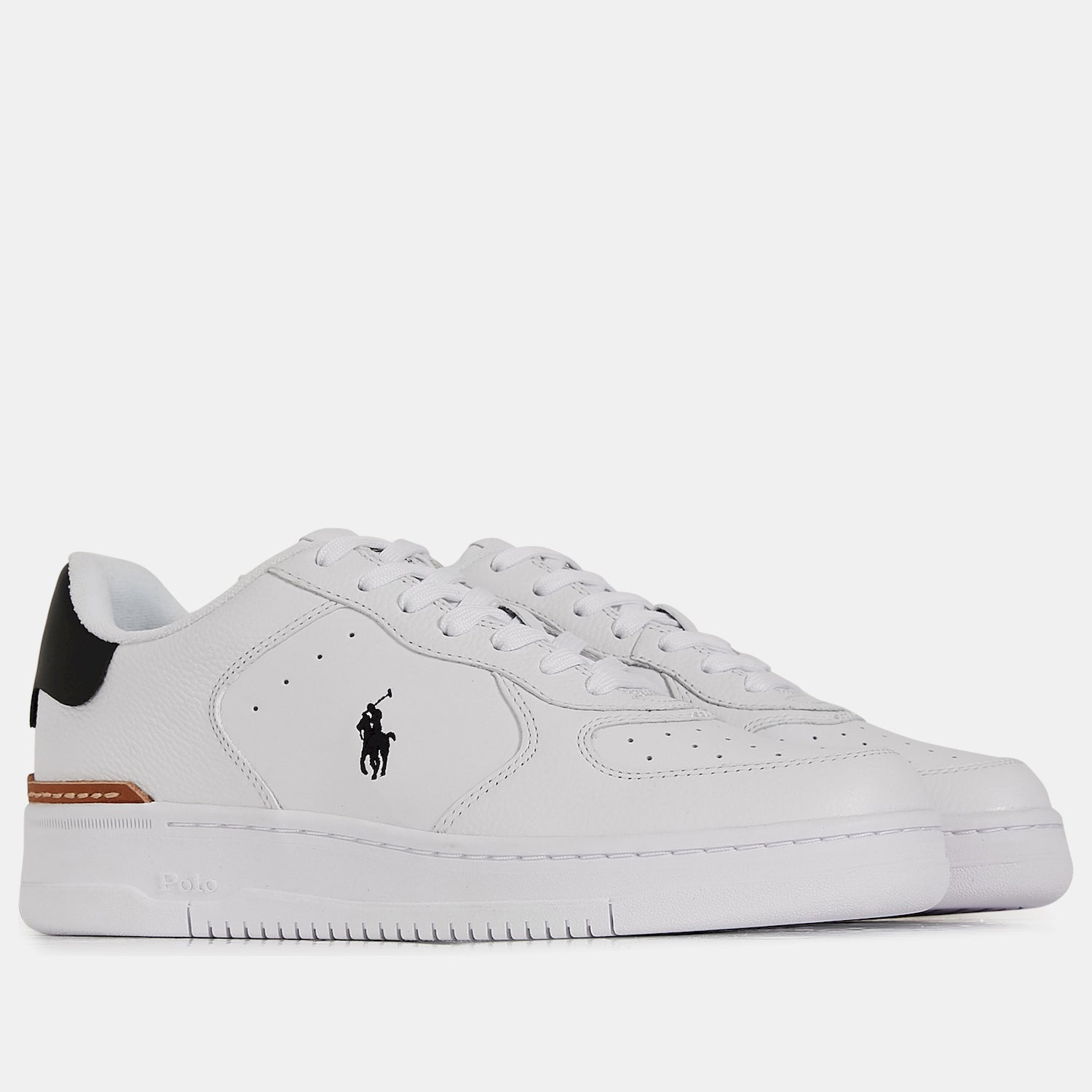 Ralph Lauren Sapatilhas Sneakers Shoes Masters Crt Sk Whi Black Branco Preto_shot3