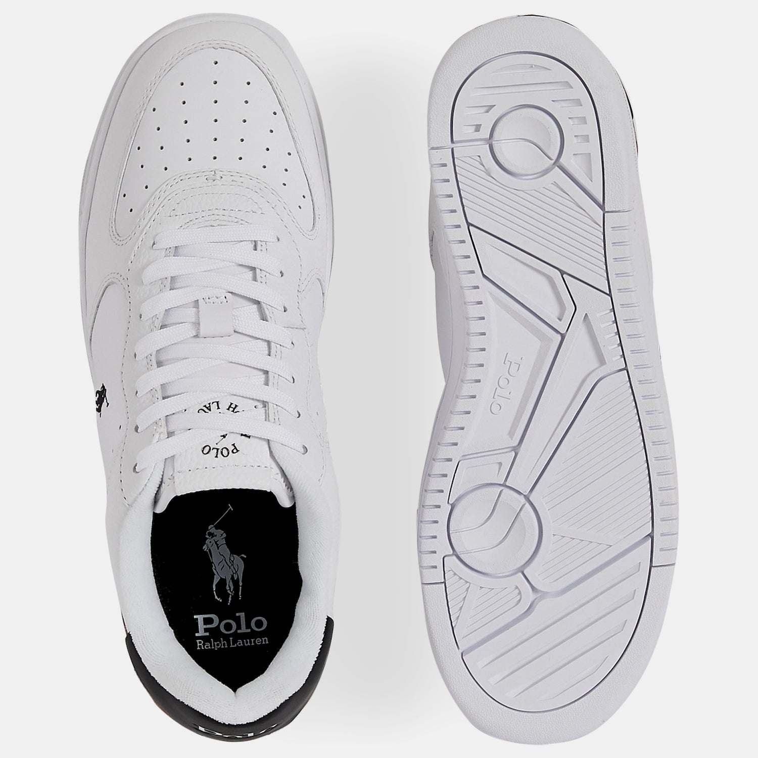 Ralph Lauren Sapatilhas Sneakers Shoes Masters Crt Sk Whi Black Branco Preto_shot7