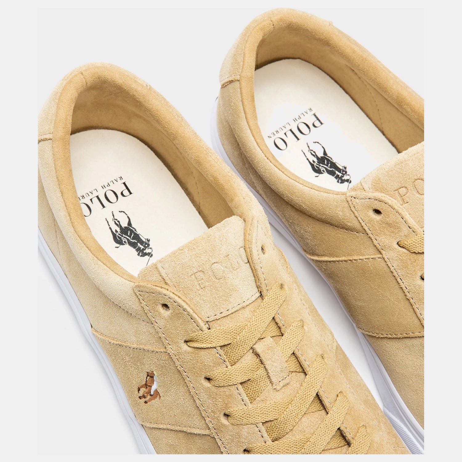Ralph Lauren Sapatilhas Sneakers Shoes Sayer Suede Lt.bege Beige Claro_shot2