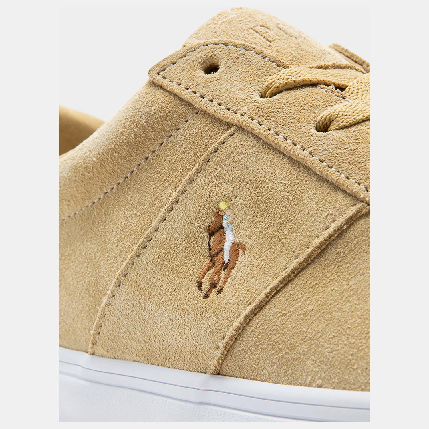 Ralph Lauren Sapatilhas Sneakers Shoes Sayer Suede Lt.bege Beige Claro_shot3