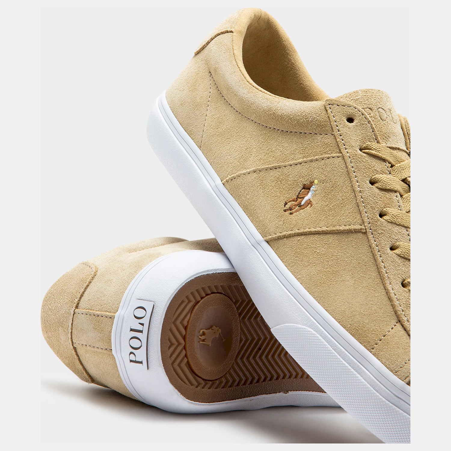 Ralph Lauren Sapatilhas Sneakers Shoes Sayer Suede Lt.bege Beige Claro_shot5