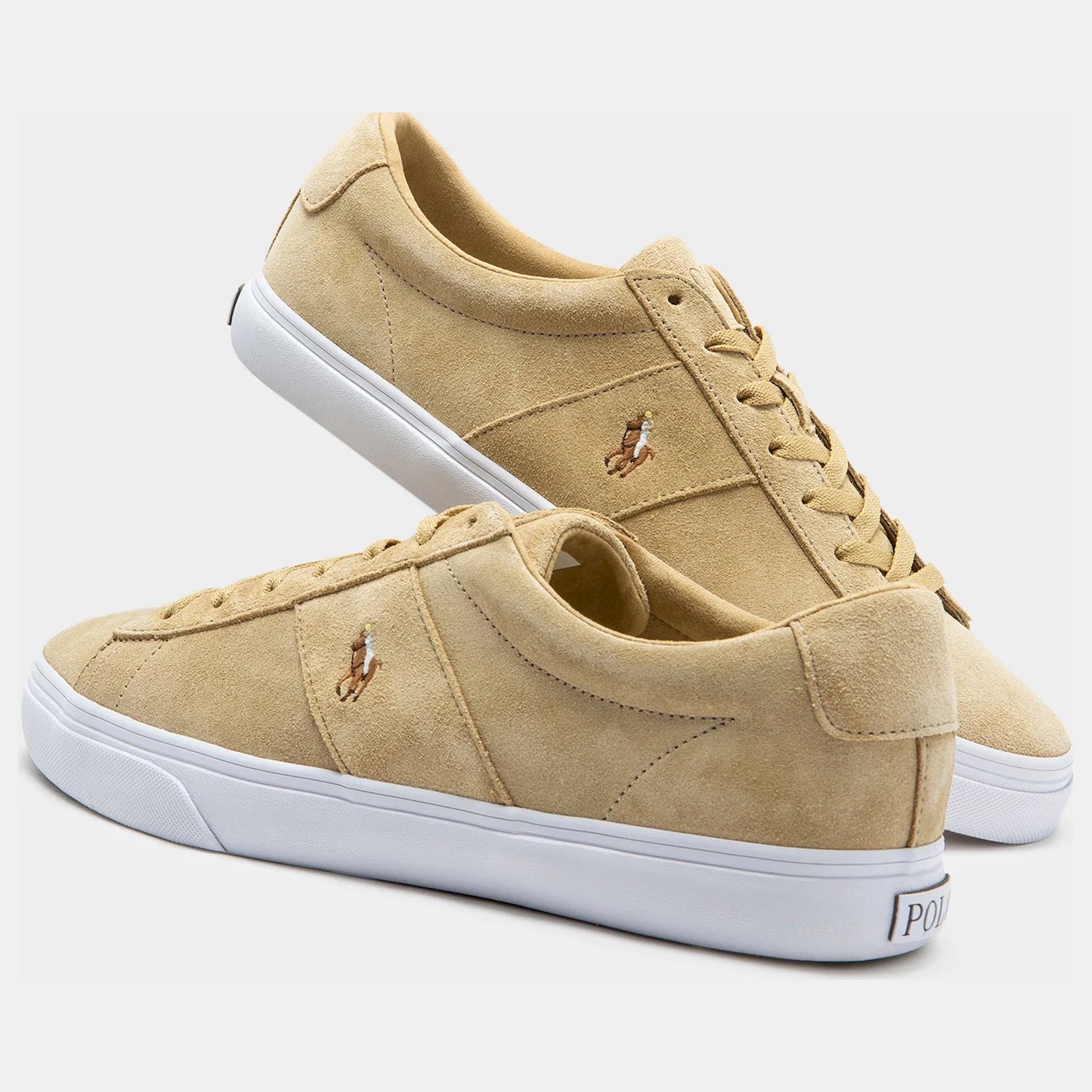 Ralph Lauren Sapatilhas Sneakers Shoes Sayer Suede Lt.bege Beige Claro_shot6