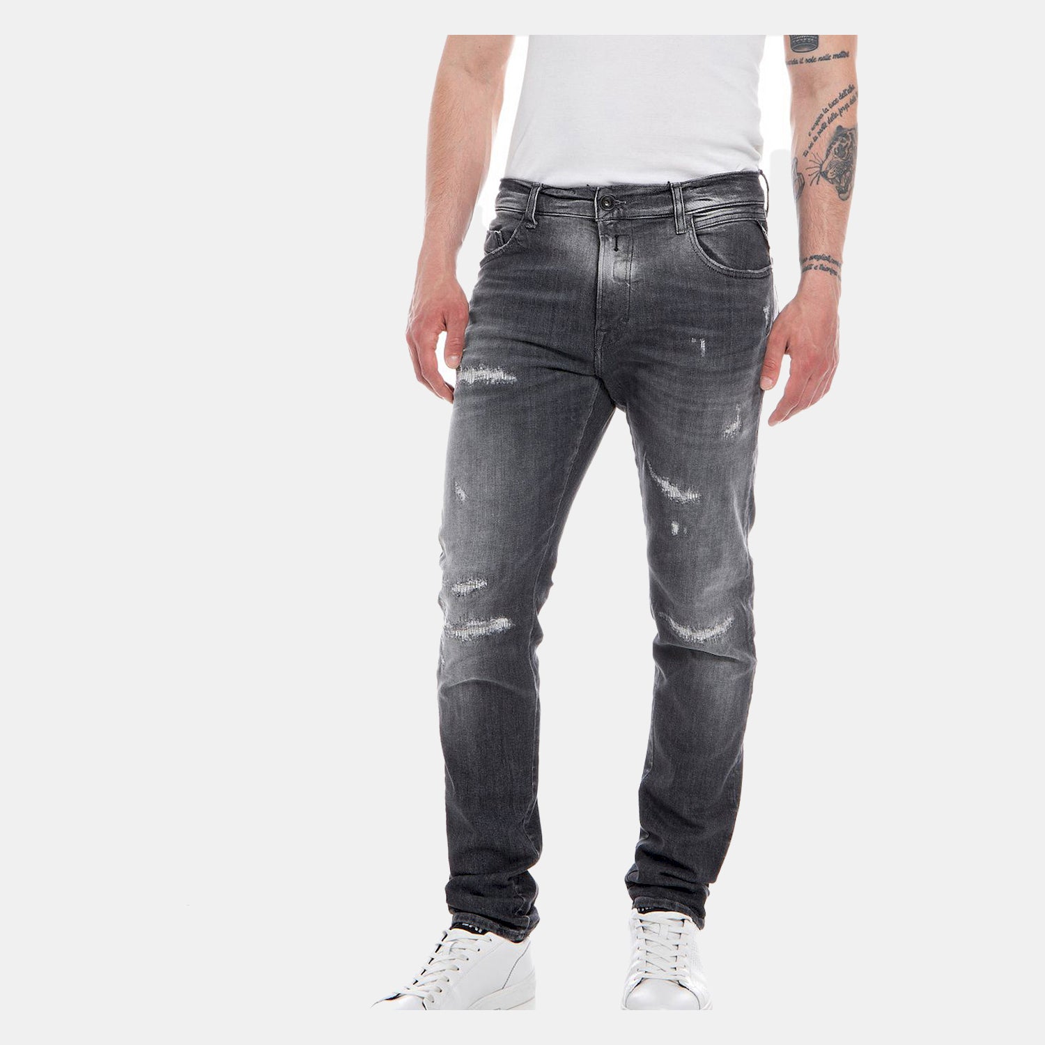 Replay Calcas Trousers M1021q Denim Grey Denim Cinza_shot1