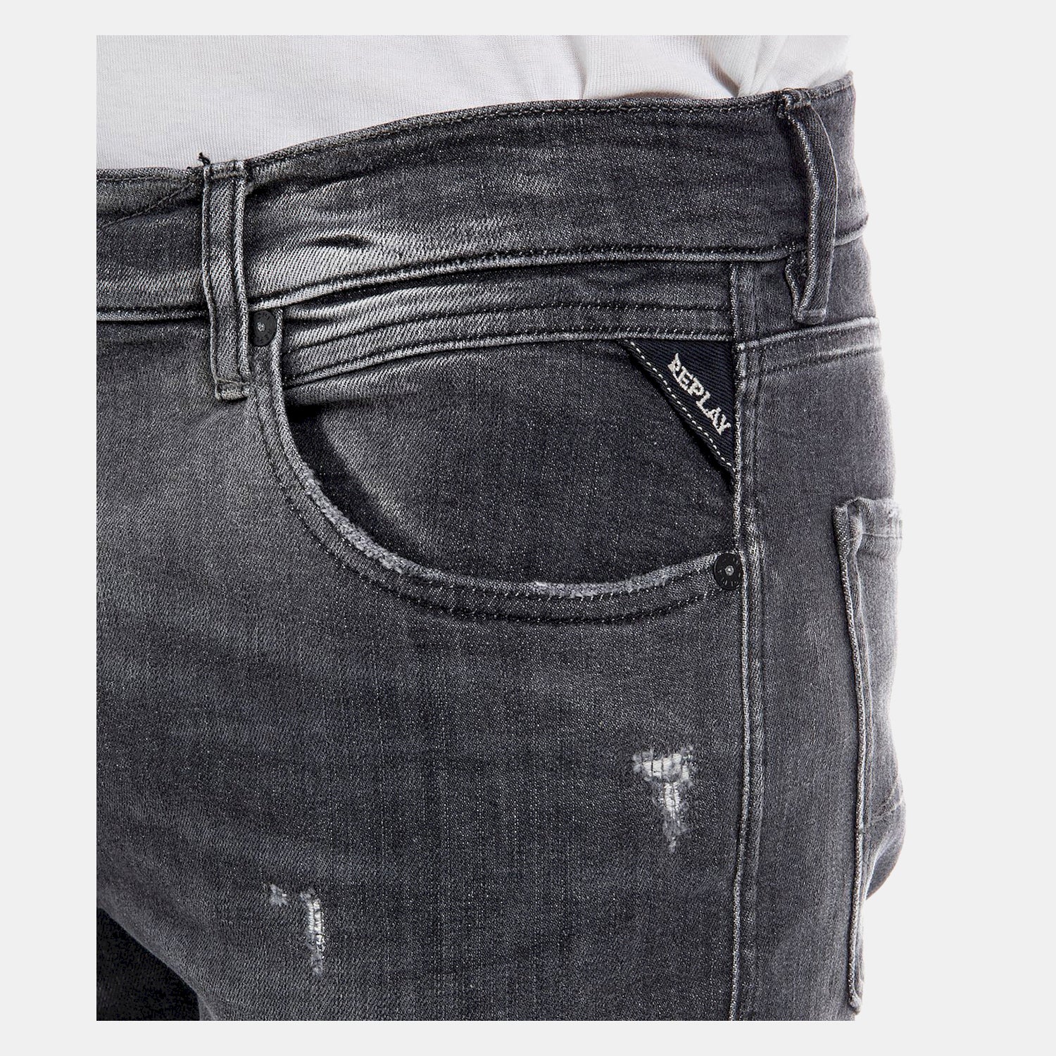 Replay Calcas Trousers M1021q Denim Grey Denim Cinza_shot6