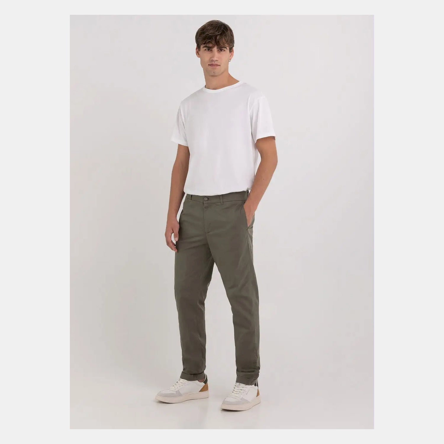 Replay Calcas Trousers M9889 Kaki Kaki_shot1