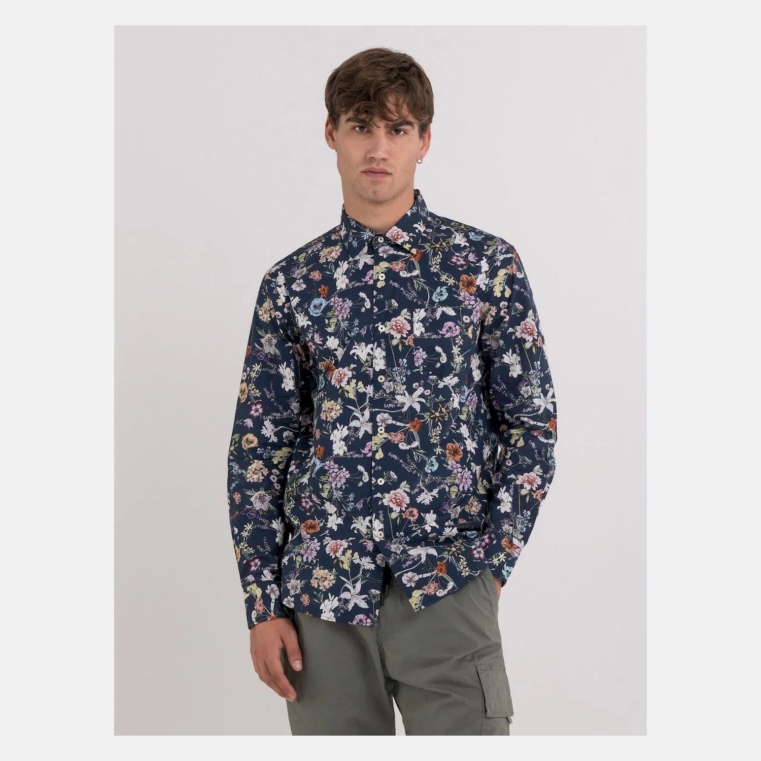 Replay Camisa Shirt M4049a Navy Multi Navy Multicolor_shot1