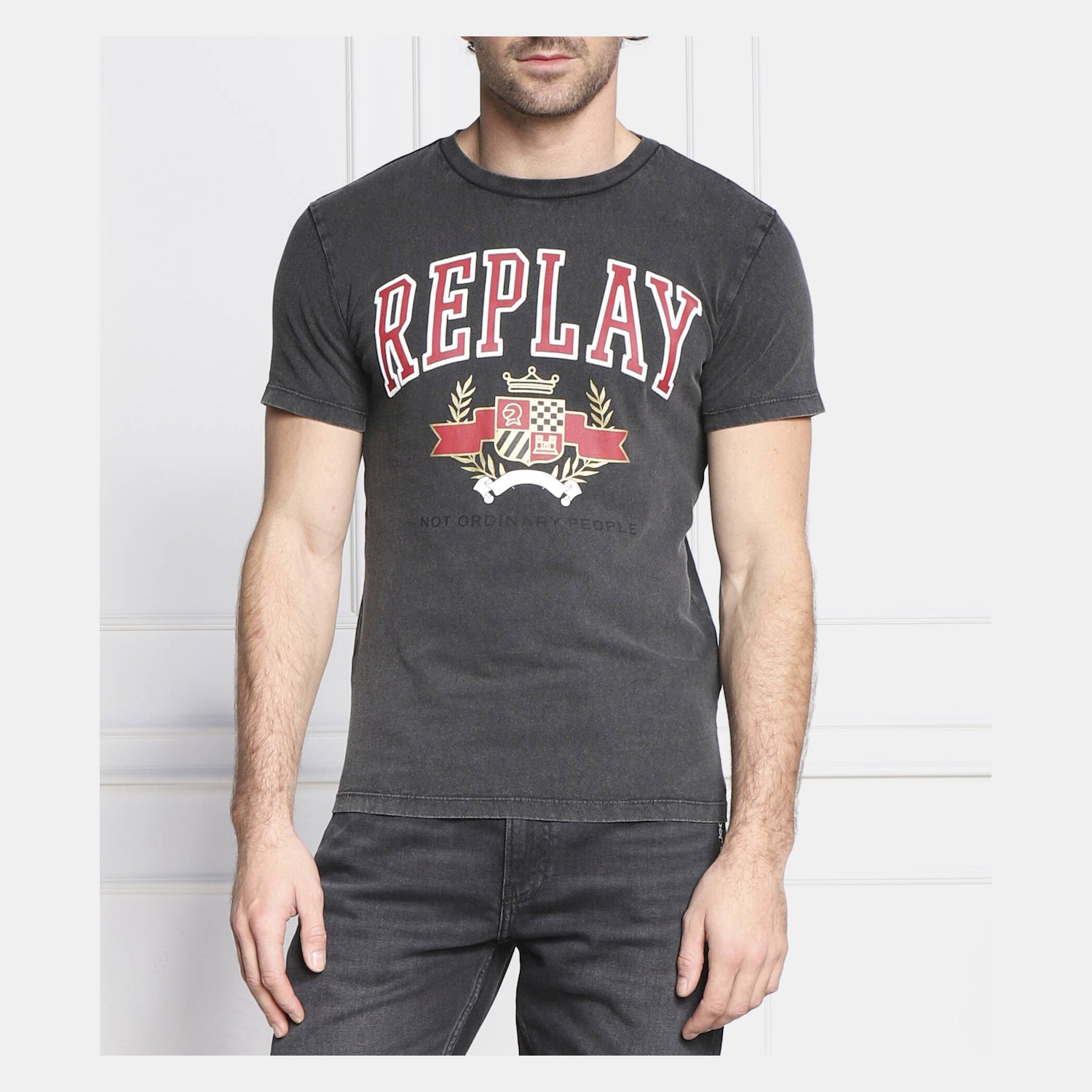 Replay T Shirt M6290 Dk.grey Cinza Escuro_shot1
